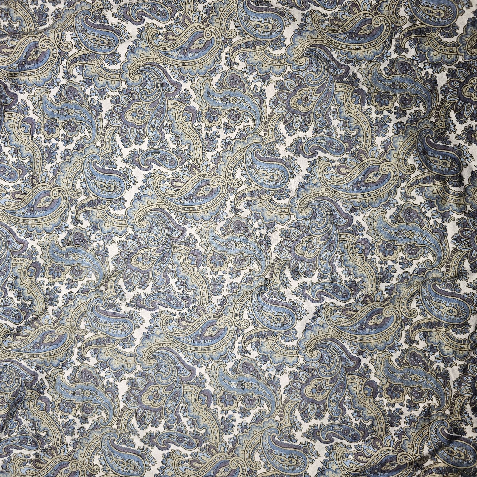 Tasso Elba Shirt Mens Large Blue Paisley Long Sleeve Button Up - Thumbnail 18