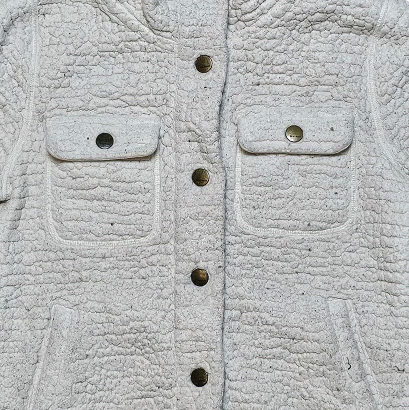 Marmot Fleece Jacket Button Up Casual Cream Sweater Women’s Size S/P - Thumbnail 3