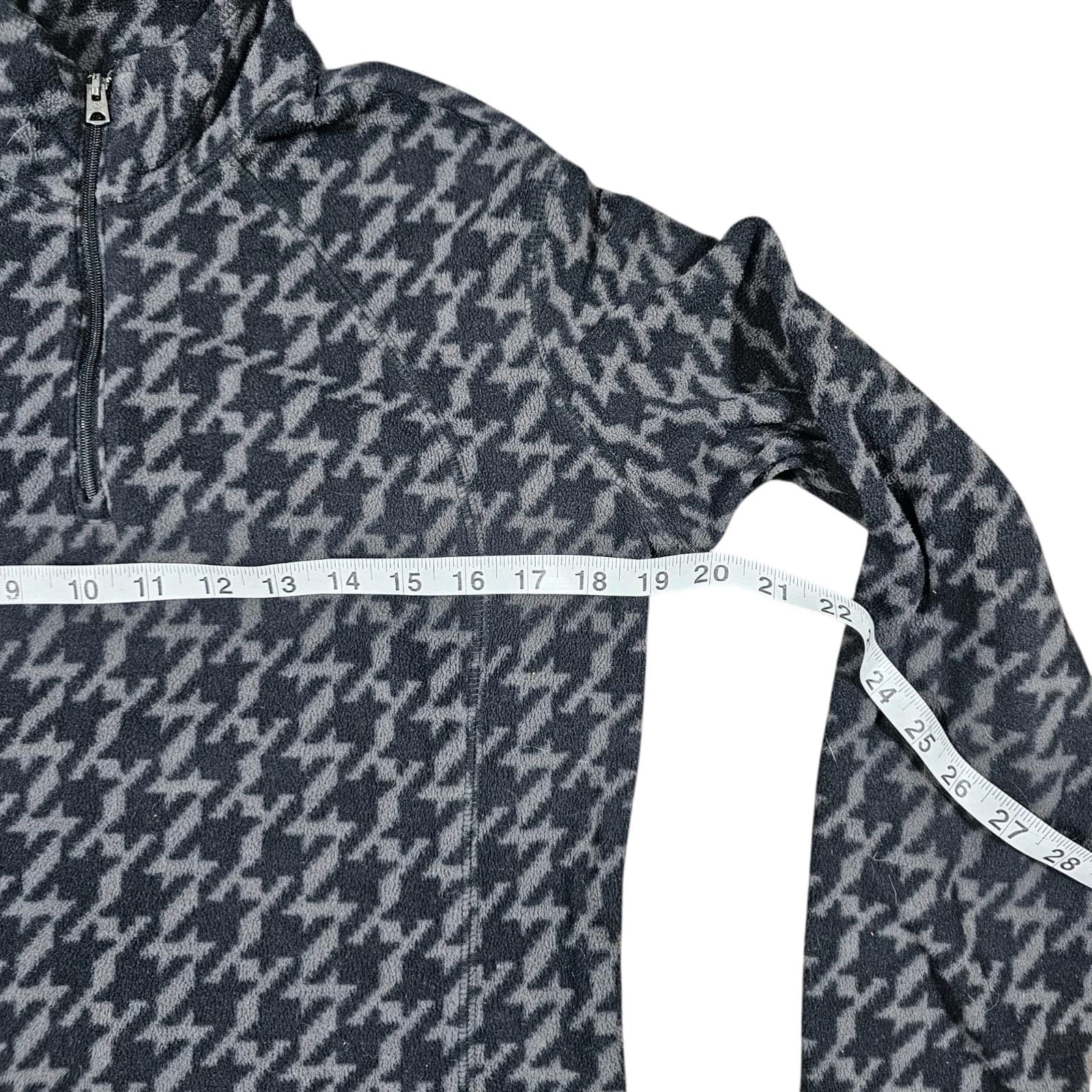 Columbia Gray Black Houndstooth Womans Size M 1/4 Zip Pull Over - Thumbnail 9