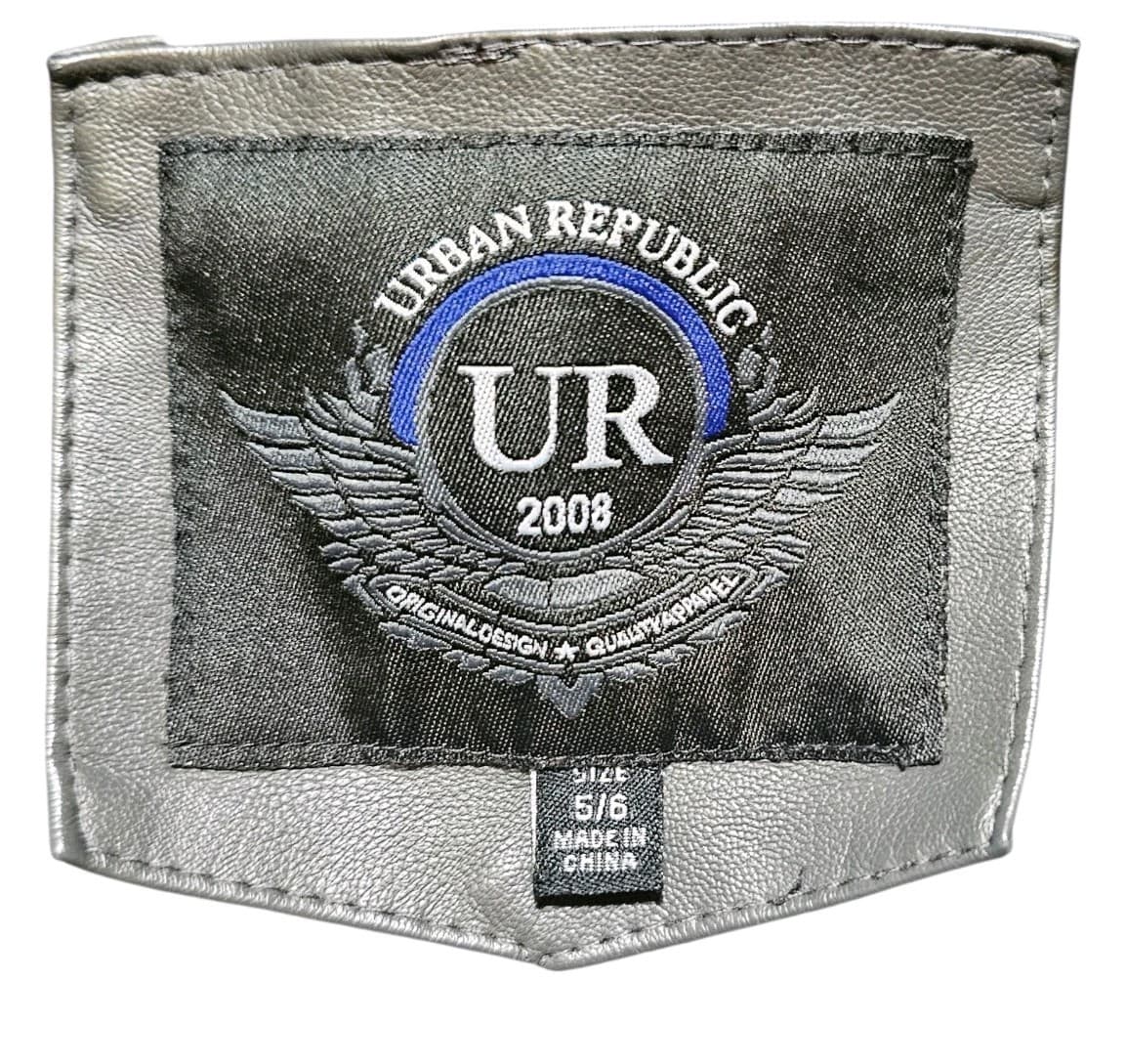 Urban Republic Hooded Faux Leather Bomber Jacket Boys Size 5/6 - Thumbnail 14