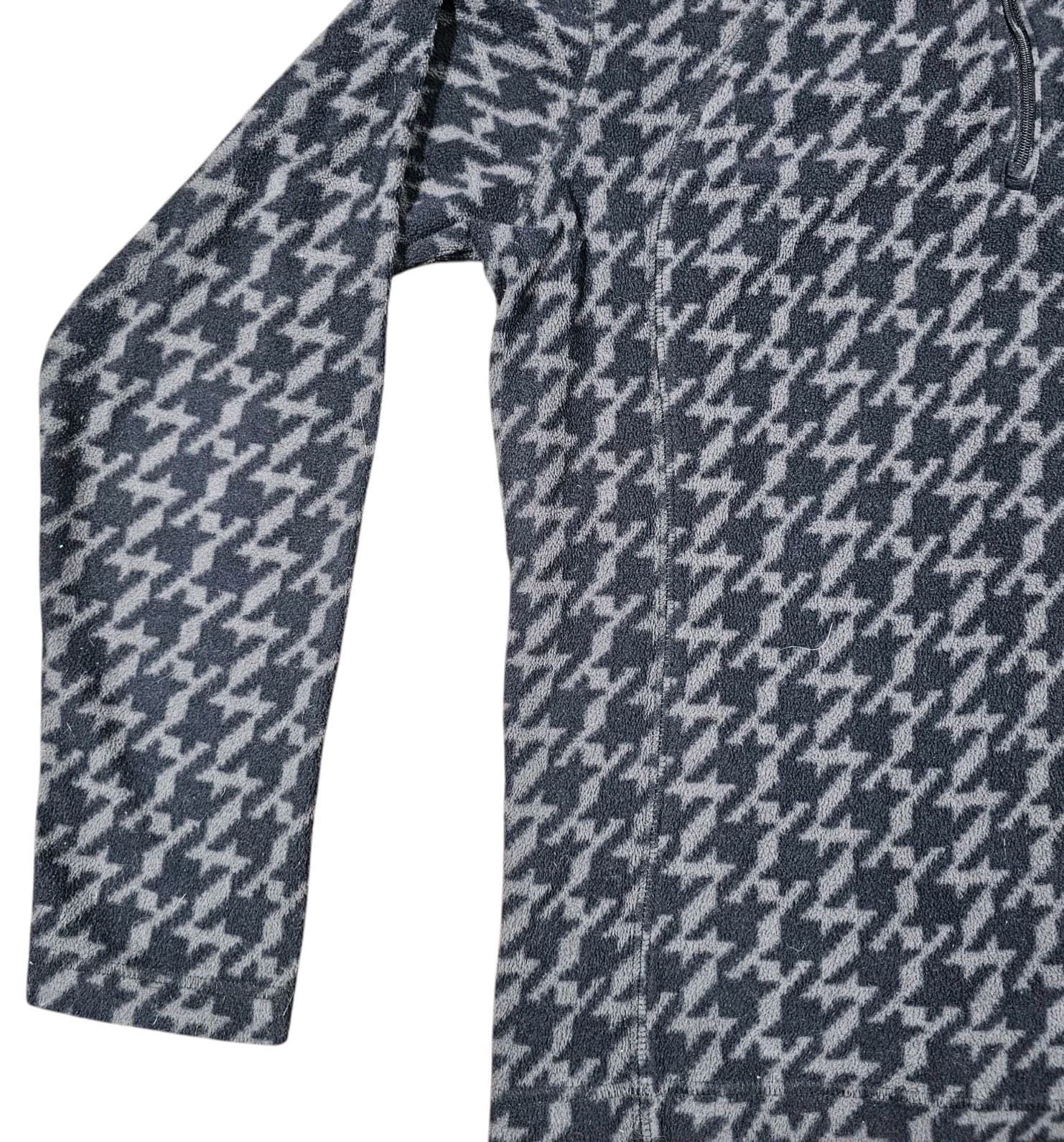 Columbia Gray Black Houndstooth Womans Size M 1/4 Zip Pull Over - Thumbnail 7