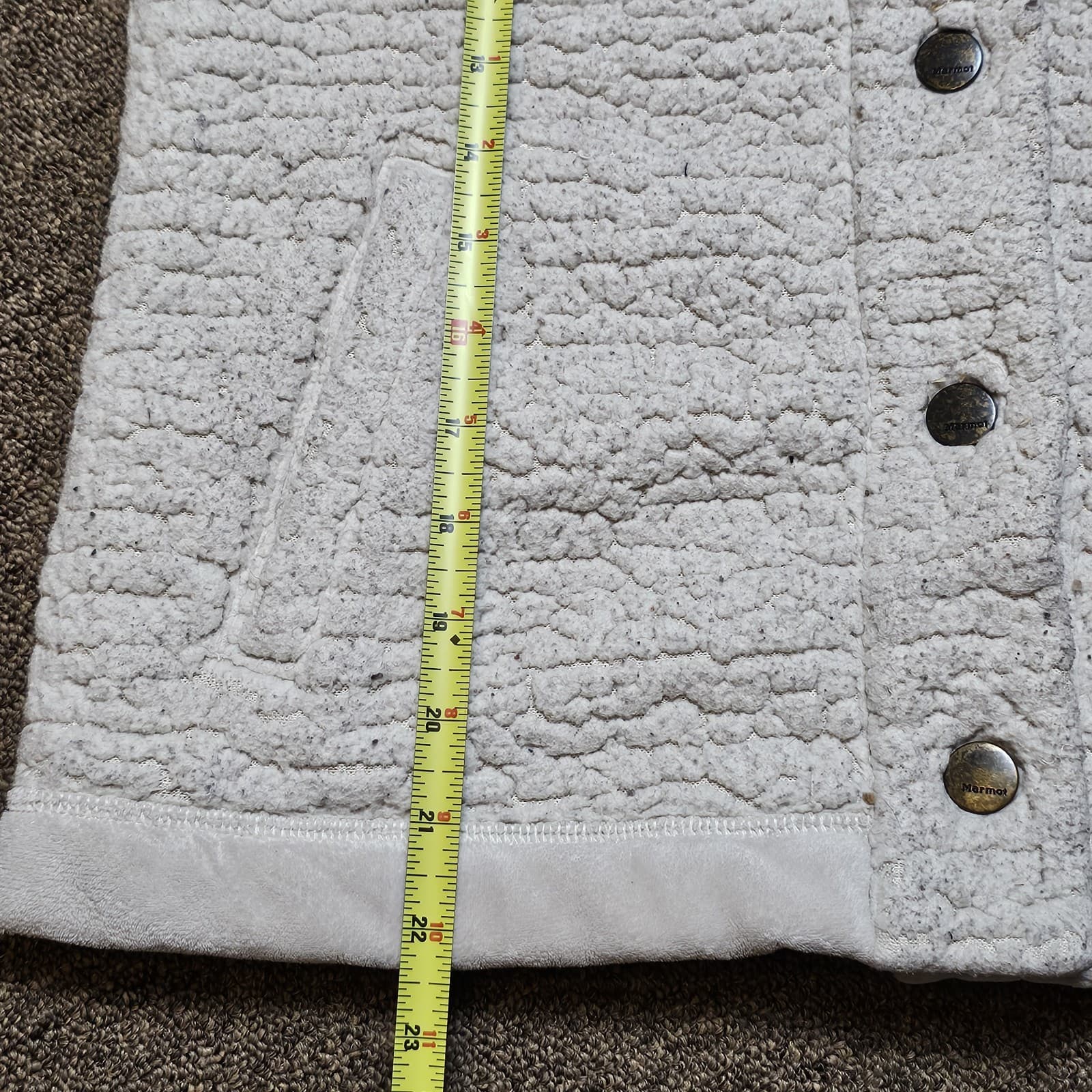 Marmot Fleece Jacket Button Up Casual Cream Sweater Women’s Size S/P - Thumbnail 16