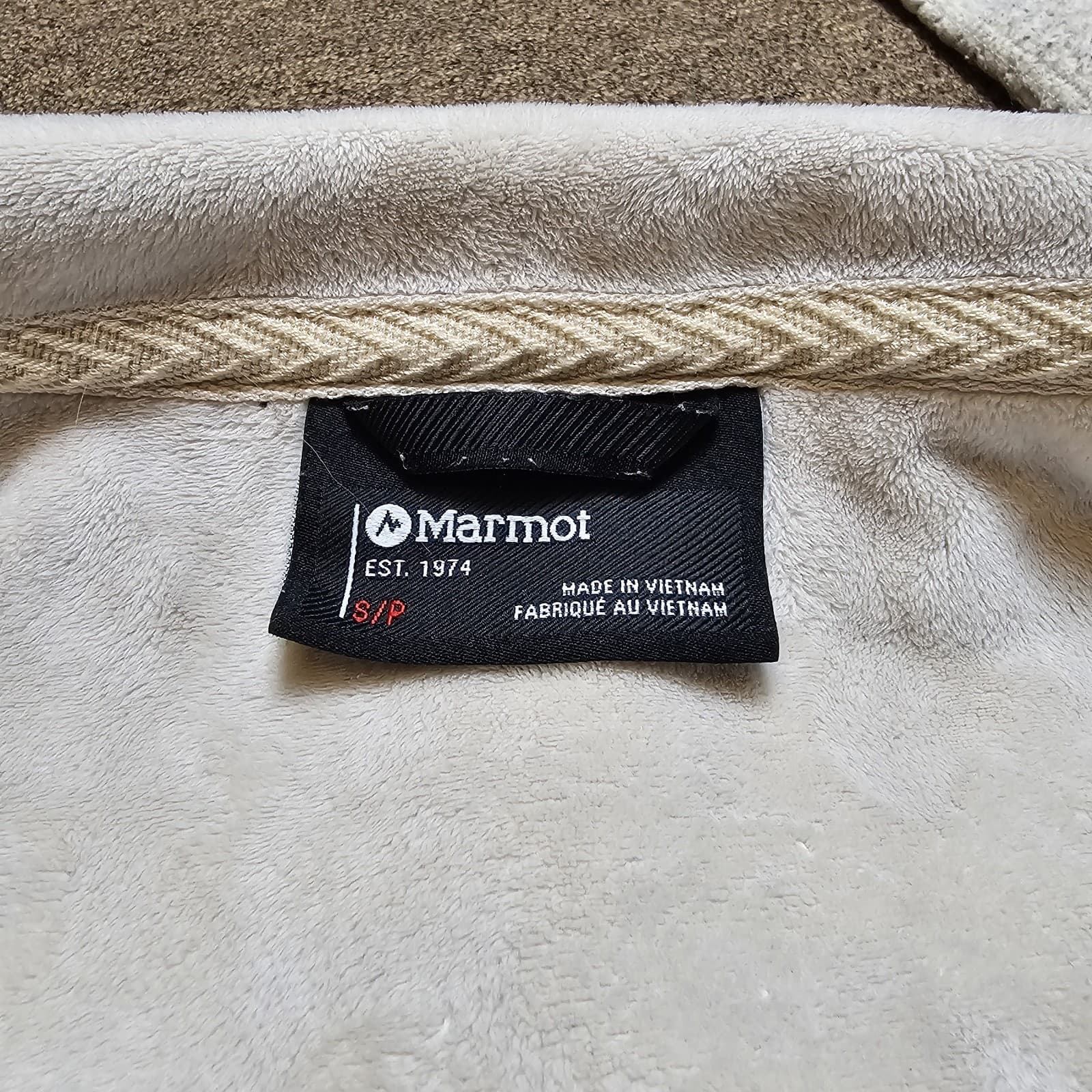 Marmot Fleece Jacket Button Up Casual Cream Sweater Women’s Size S/P - Thumbnail 11