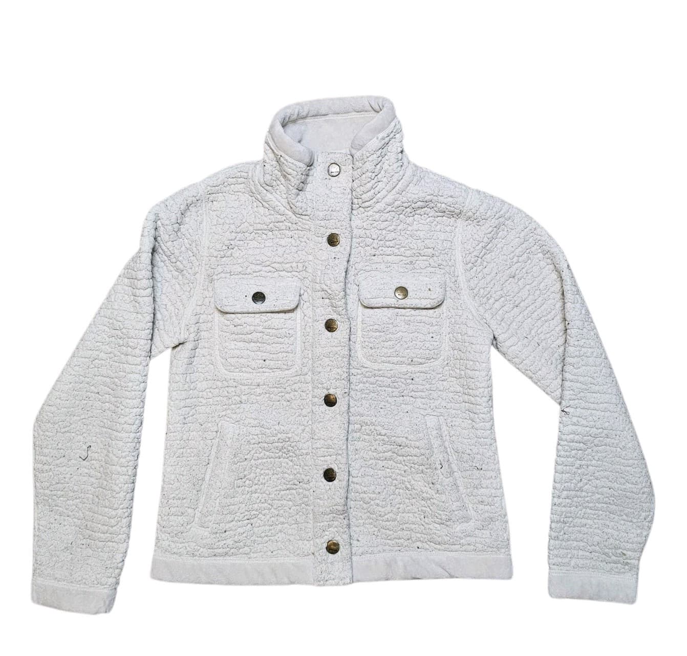 Marmot Fleece Jacket Button Up Casual Cream Sweater Women’s Size S/P
