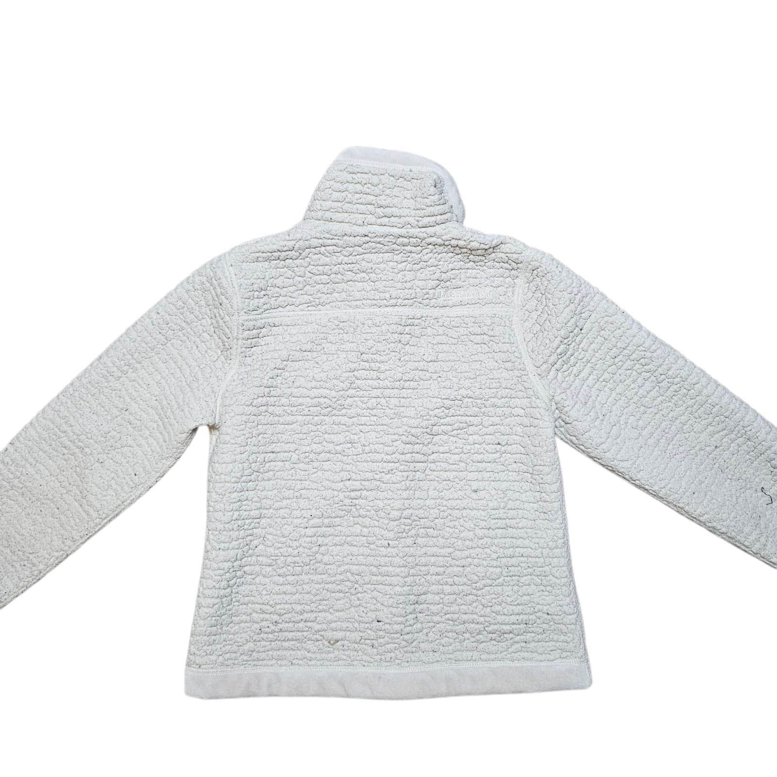 Marmot Fleece Jacket Button Up Casual Cream Sweater Women’s Size S/P - Thumbnail 7