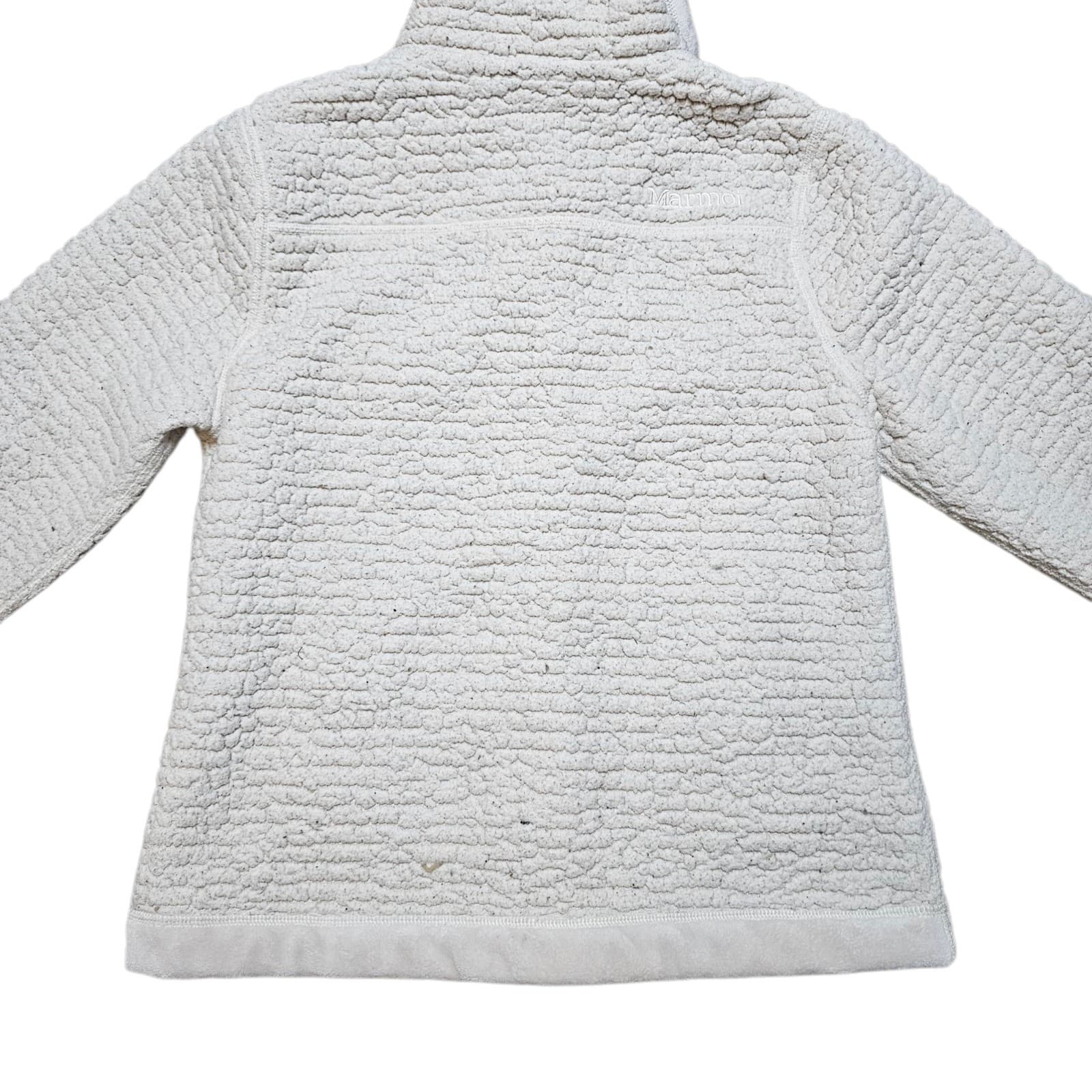 Marmot Fleece Jacket Button Up Casual Cream Sweater Women’s Size S/P - Thumbnail 5