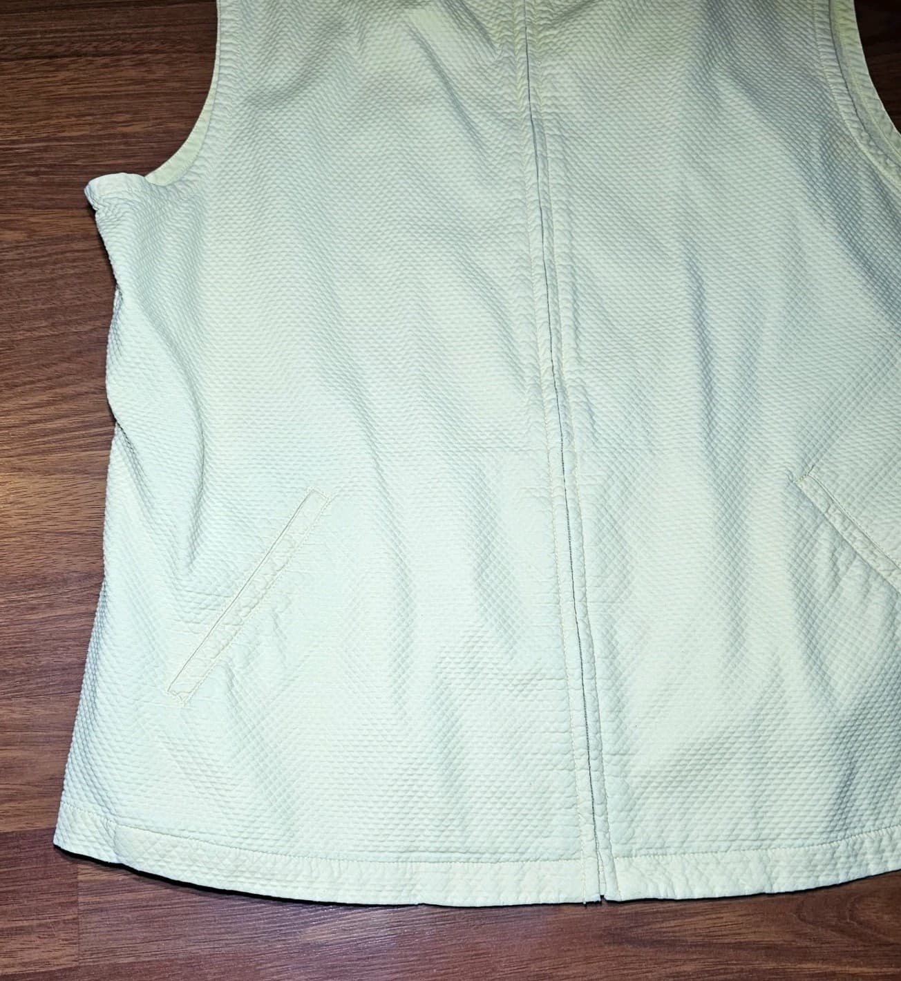 Eilewn Fisher Women's Size L Vest Yellow 2 Pockets Fleece Lined - Thumbnail 4