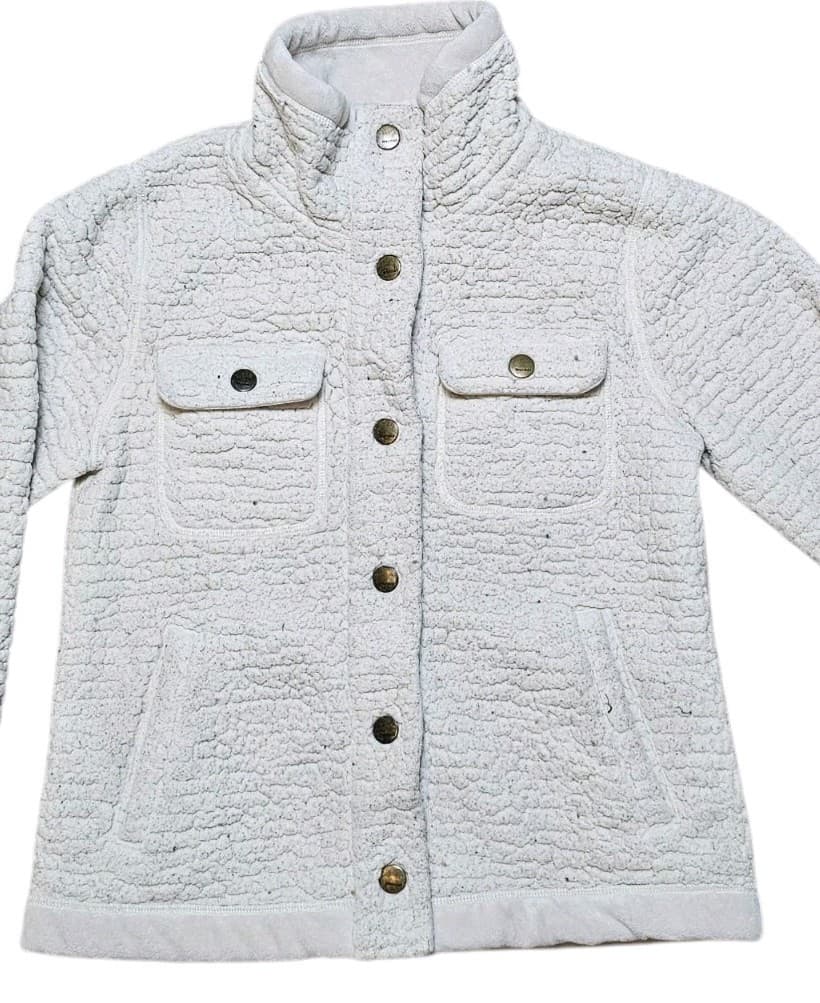 Marmot Fleece Jacket Button Up Casual Cream Sweater Women’s Size S/P - Thumbnail 2