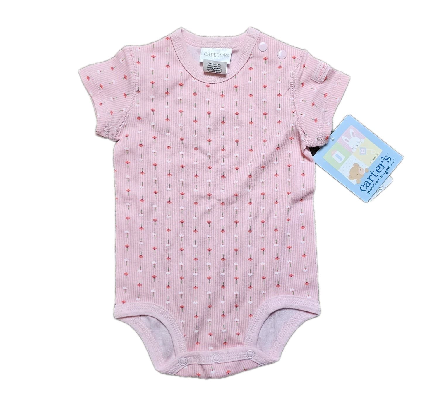 Carters One Peice Girls O-3 Months 11 Pounds Pink Floral Pattern