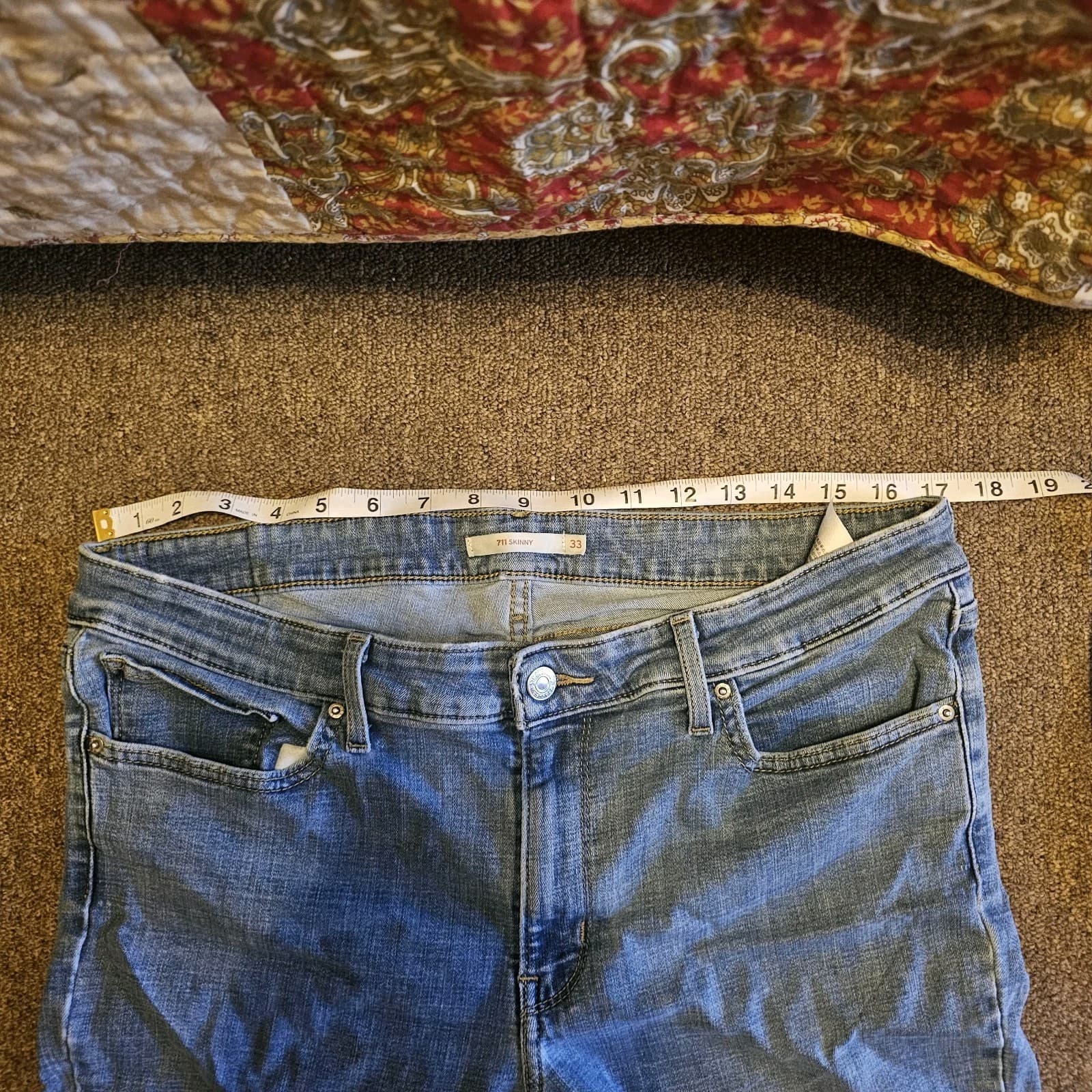 LEVI'S WOMENS JEANS 711 SKINNY 33X30 (16) MEDIUM MID RISE STRETCHY - Thumbnail 17
