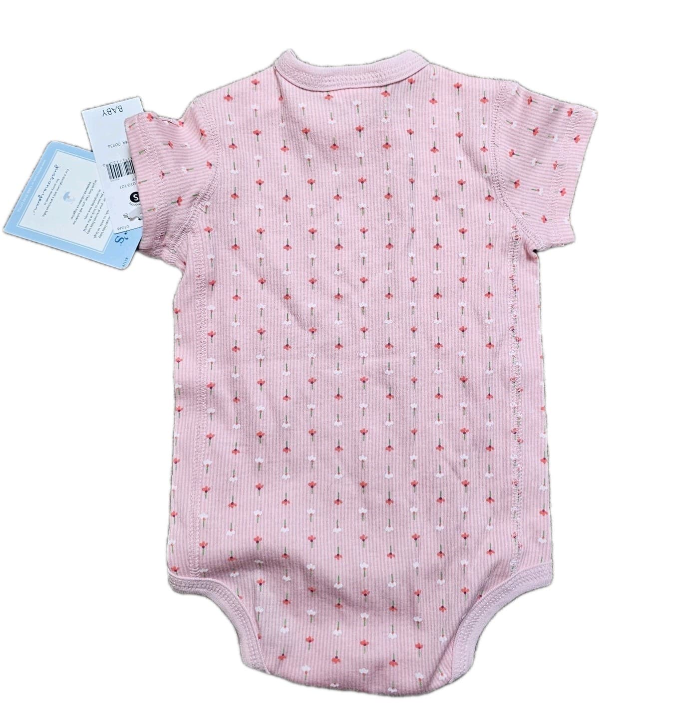 Carters One Peice Girls O-3 Months 11 Pounds Pink Floral Pattern - Thumbnail 2