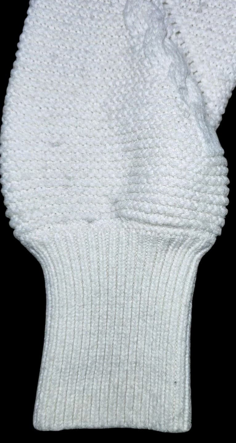 Banana Republic Cable Knit Sweater womans White Long Sleeve Size Small - Thumbnail 6