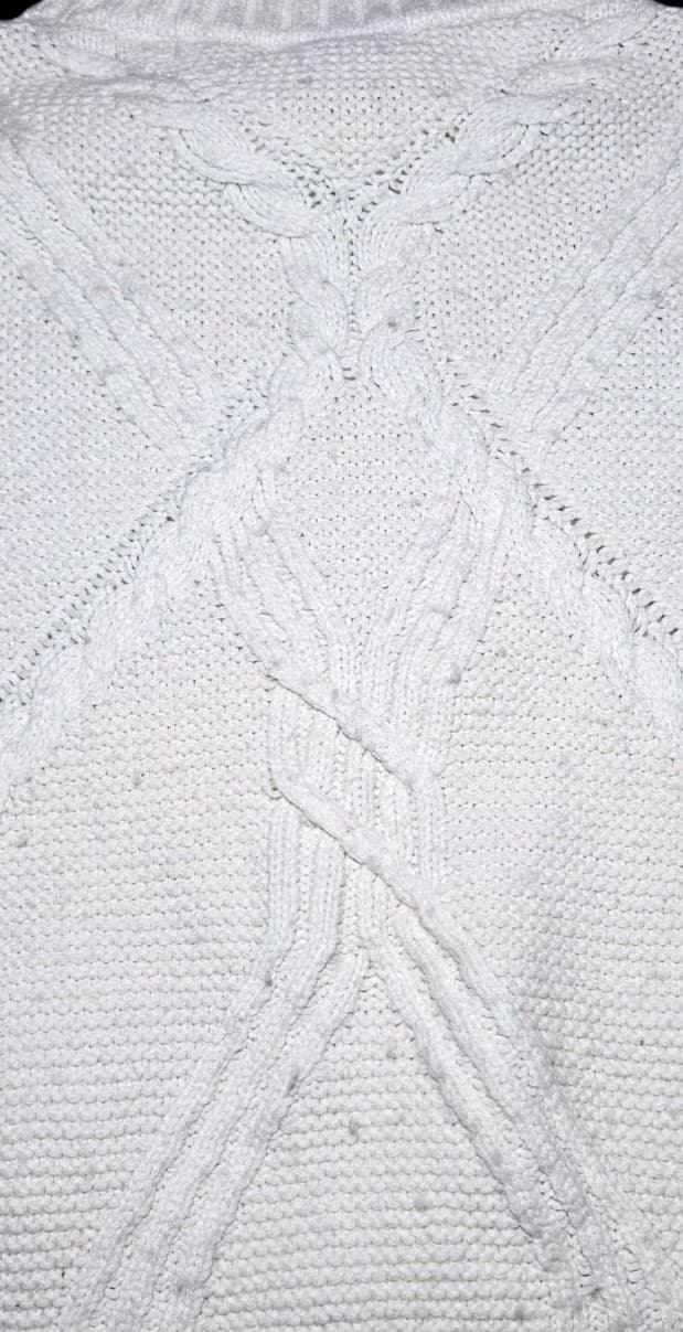 Banana Republic Cable Knit Sweater womans White Long Sleeve Size Small - Thumbnail 19