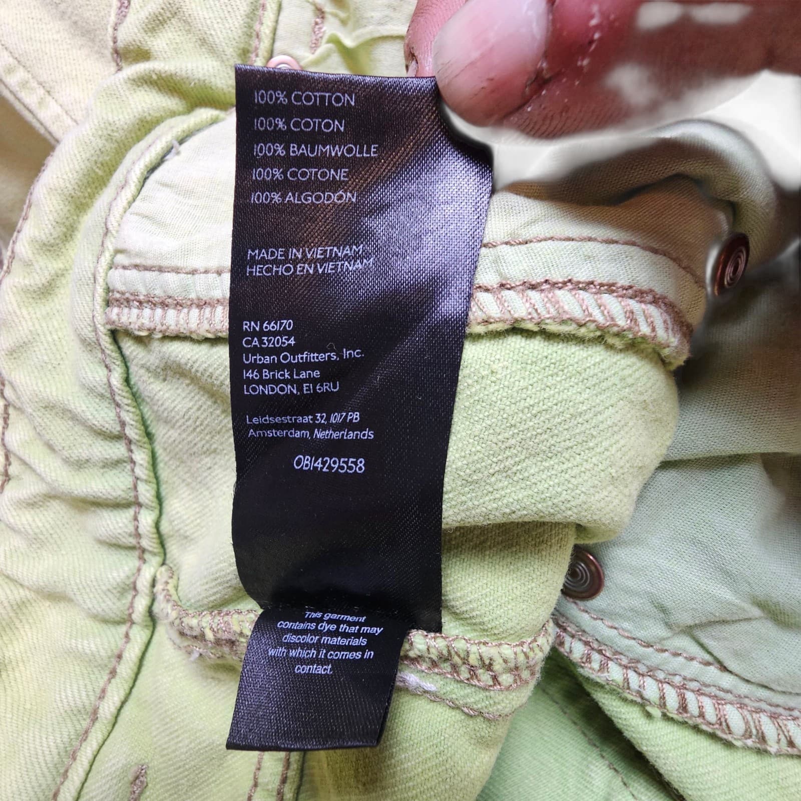 BDG Urban Outfitters High Waisted Green Pants Wide Leg Casual Size 28x30 - Thumbnail 17