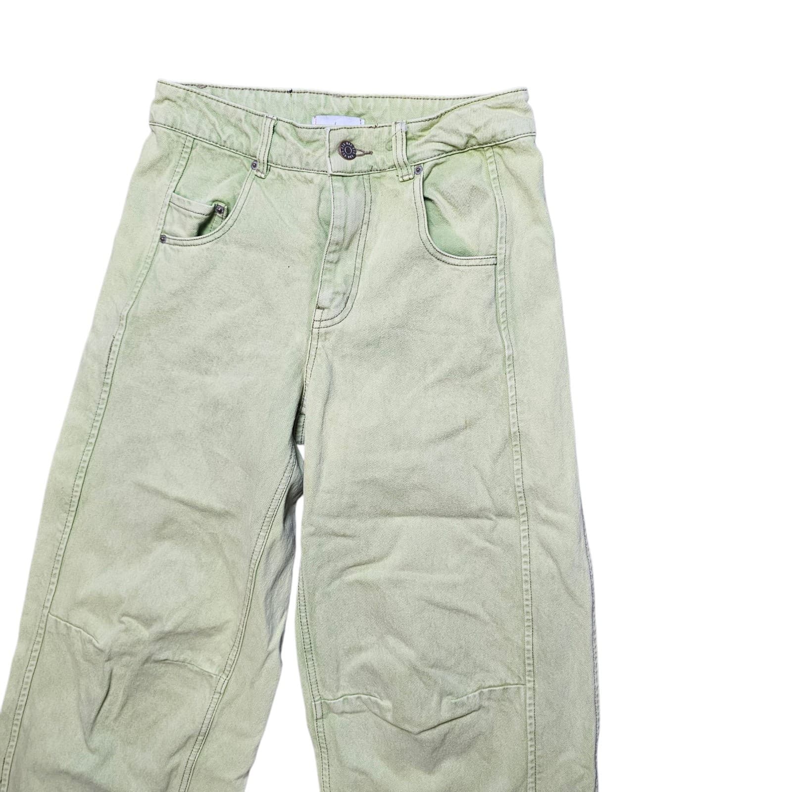 BDG Urban Outfitters High Waisted Green Pants Wide Leg Casual Size 28x30 - Thumbnail 9