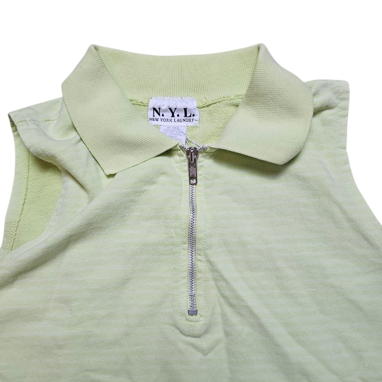 New York Laundry NYL Vintage Womens Top, Green Womans Size Medium - Thumbnail 2