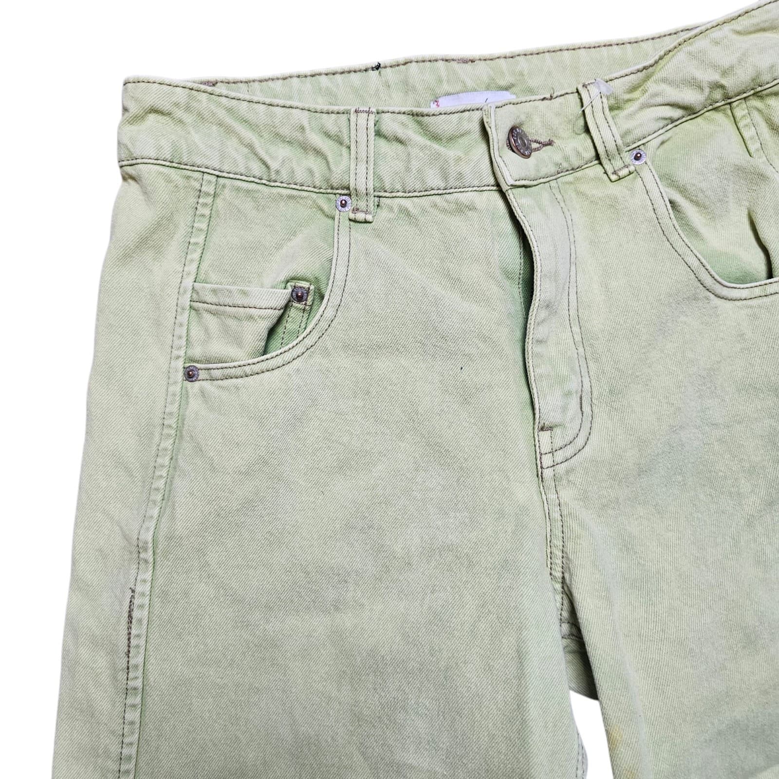 BDG Urban Outfitters High Waisted Green Pants Wide Leg Casual Size 28x30 - Thumbnail 8
