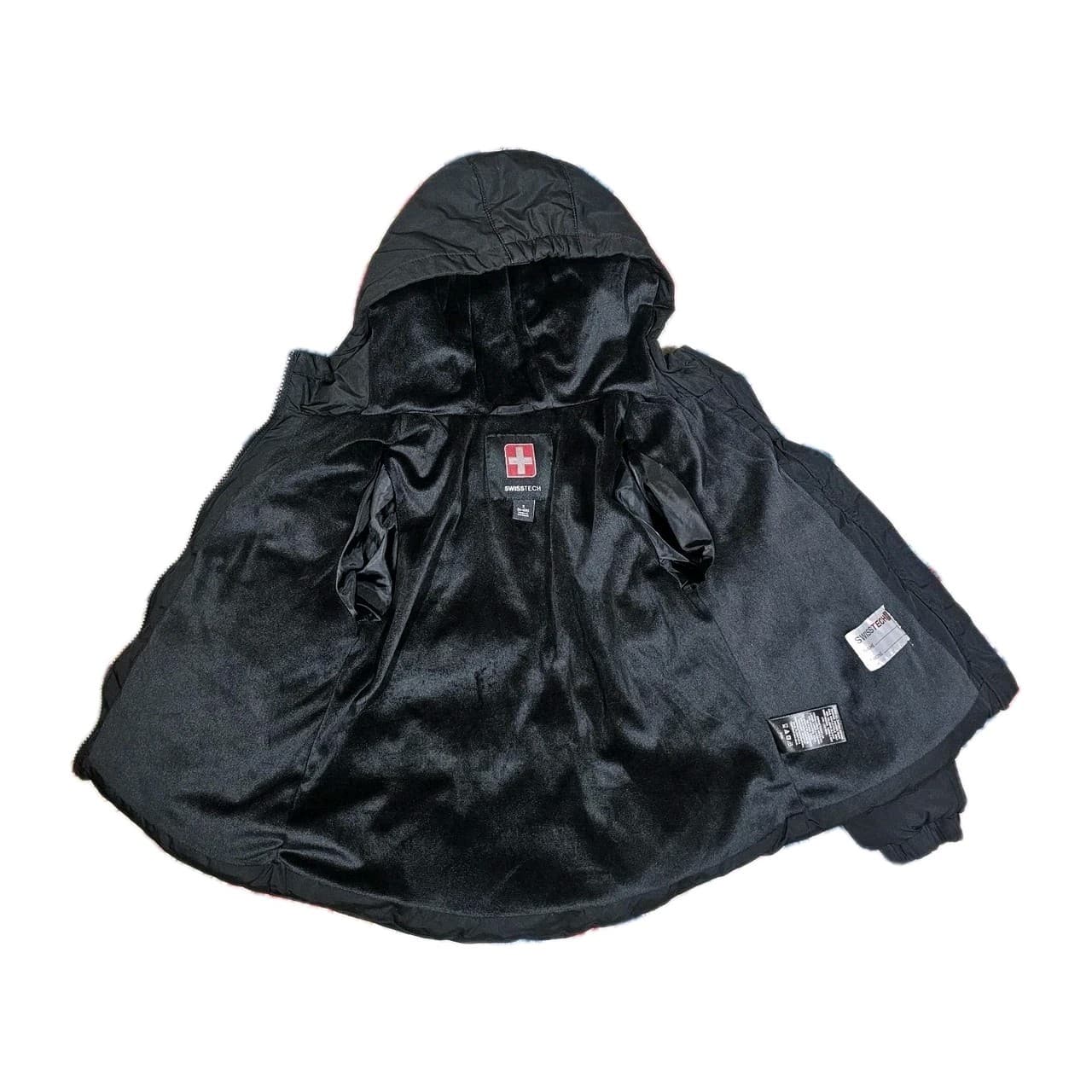 Swiss Tech Children's Black Hooded Full Zip Jacket Size S (6-6x) - Thumbnail 8