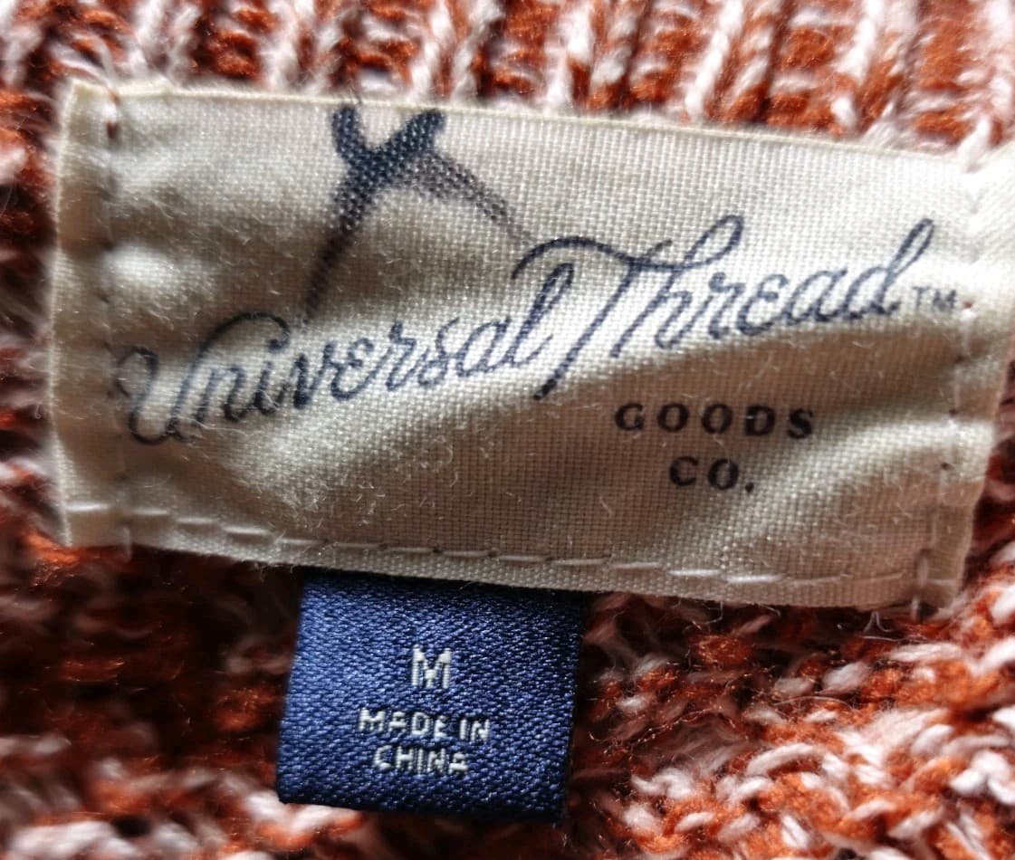 Universal Thread Womens Red White Knitted Long Sleeve Pullover Sweater Size M - Thumbnail 7