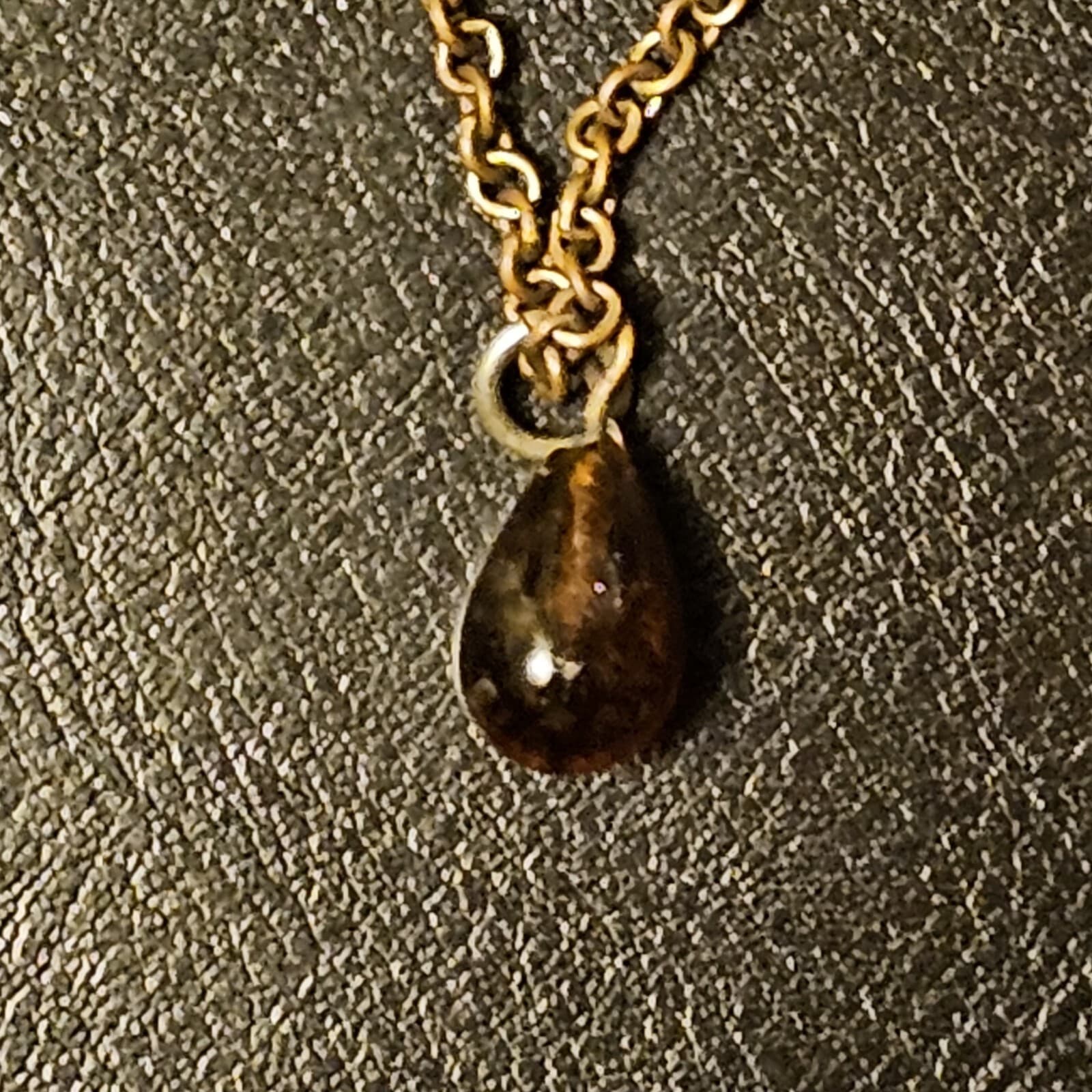 vintage 21" gold locket pendant NECKLACE amber cameo all seeing eye jewelry - Thumbnail 4