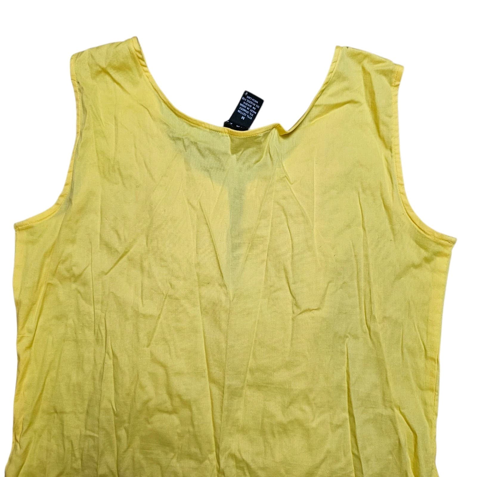 Antilla Femme Yellow Casual Maxi Dress Size Medium - Thumbnail 6