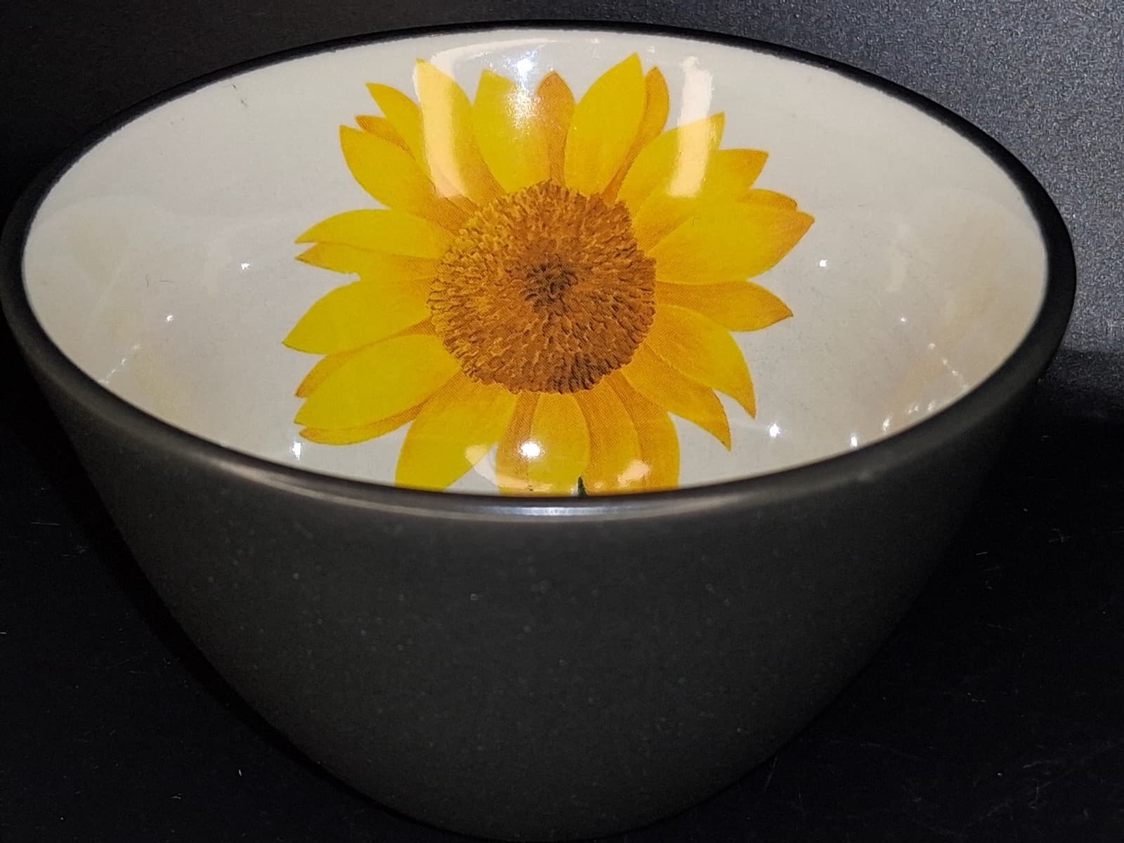 Noritake Colorwave Graphite Fruit Dessert Bowl One Bowl Sunflower