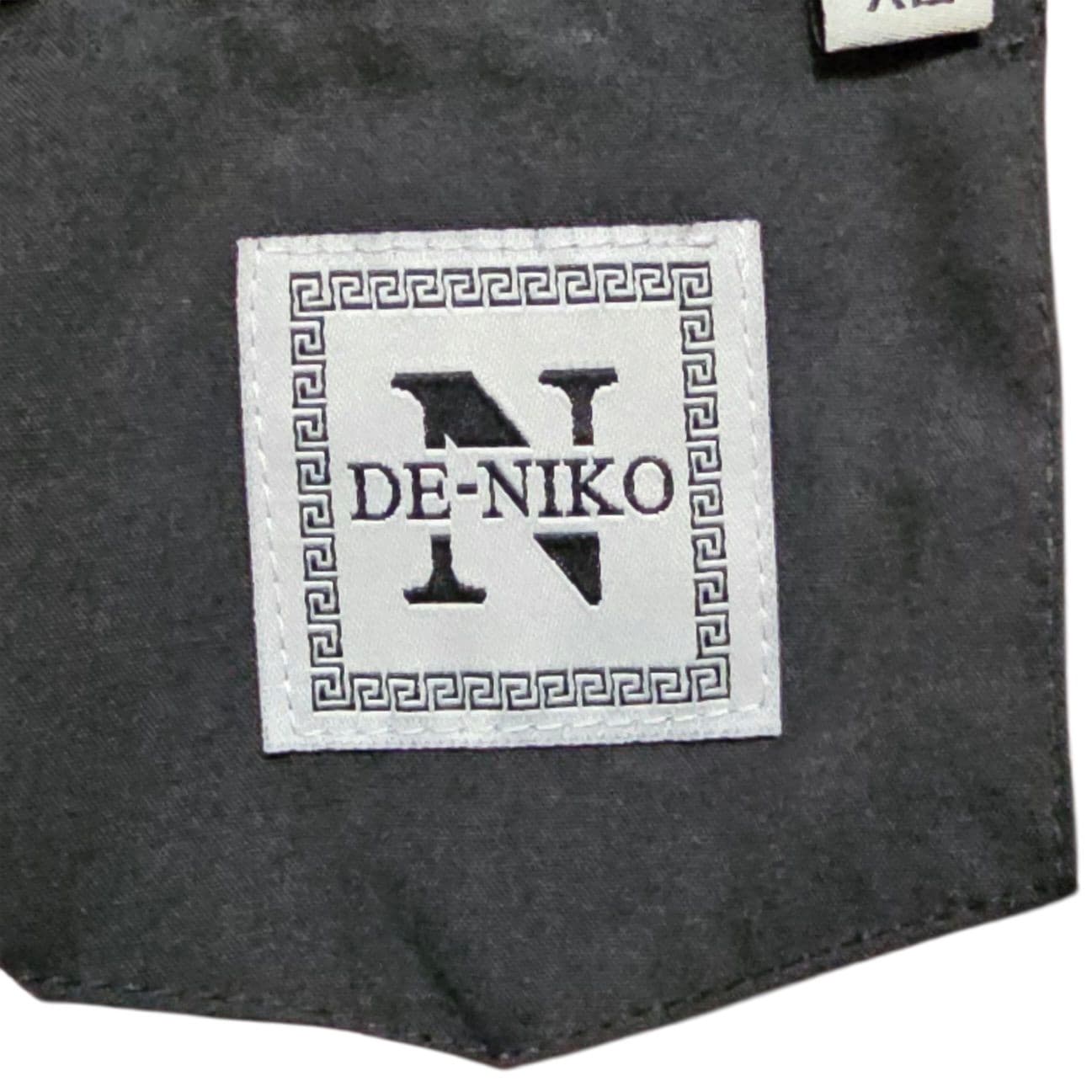 ​DeNiko XL Mens Beaded Button Down Shirt Red Black Filigree Luxury Modal Stretch - Thumbnail 11