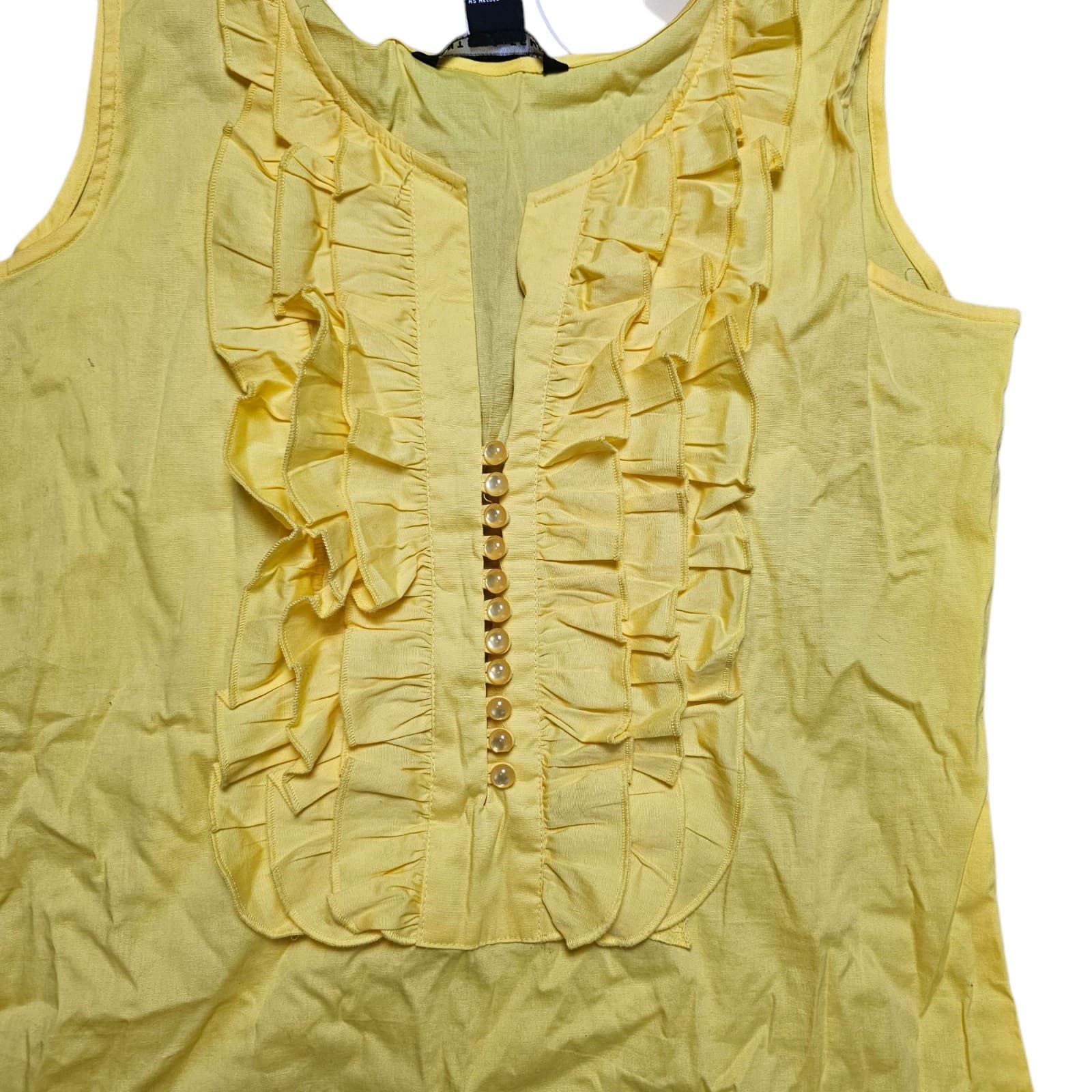 Antilla Femme Yellow Casual Maxi Dress Size Medium - Thumbnail 2