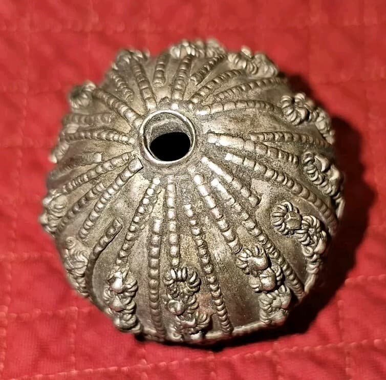 Antique Hand Crafted Metal Bedouin Ethnic Silver Bead Yemen, African Trade - Thumbnail 4