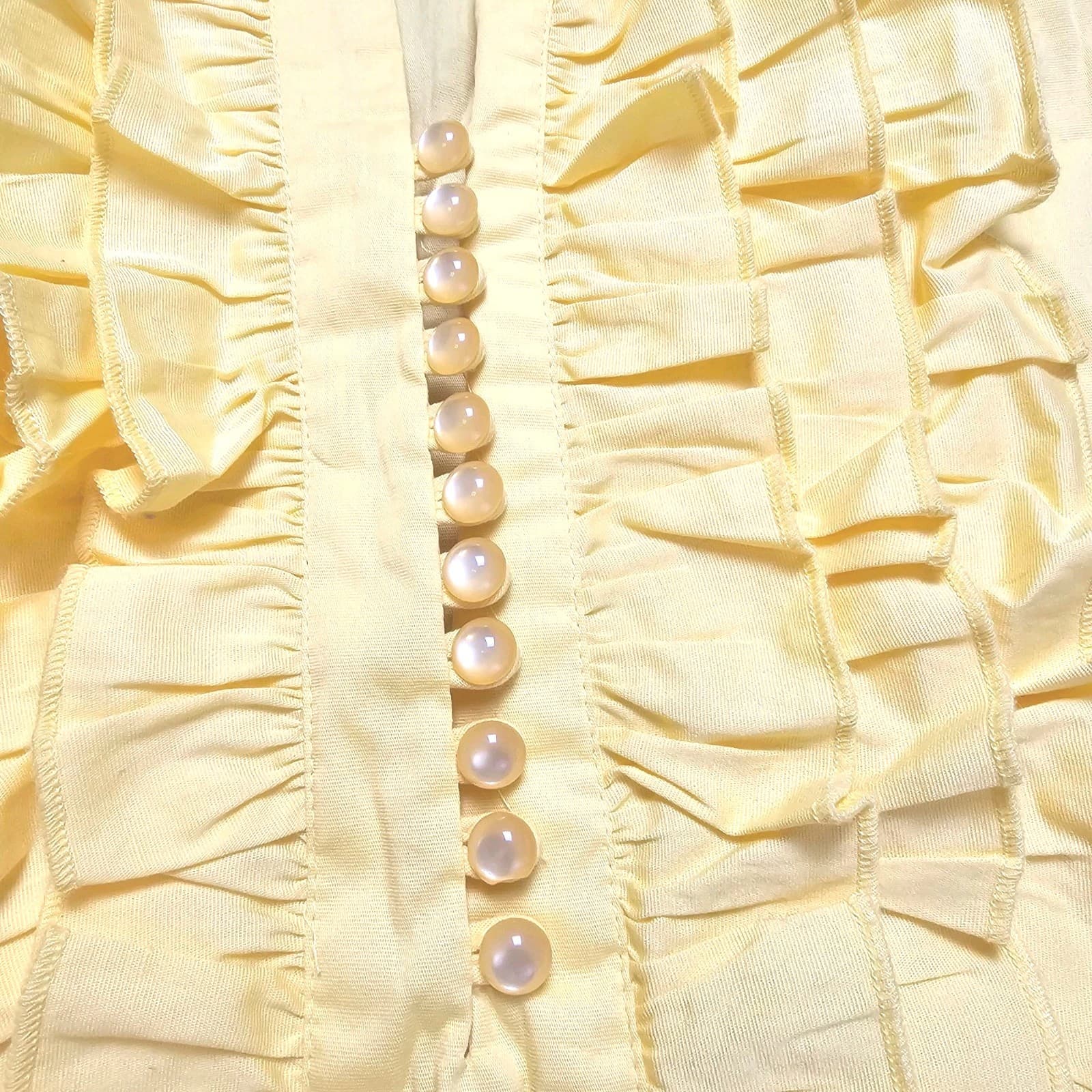 Antilla Femme Yellow Casual Maxi Dress Size Medium - Thumbnail 4