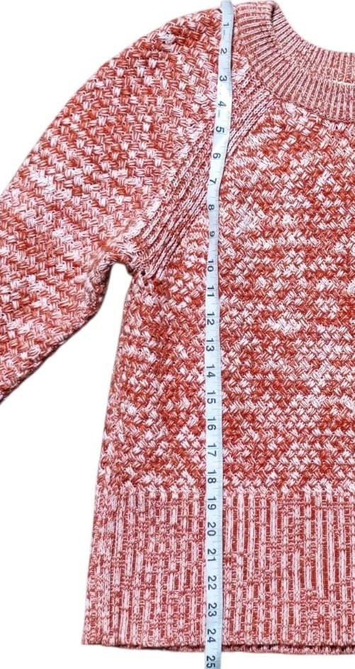 Universal Thread Womens Red White Knitted Long Sleeve Pullover Sweater Size M - Thumbnail 5