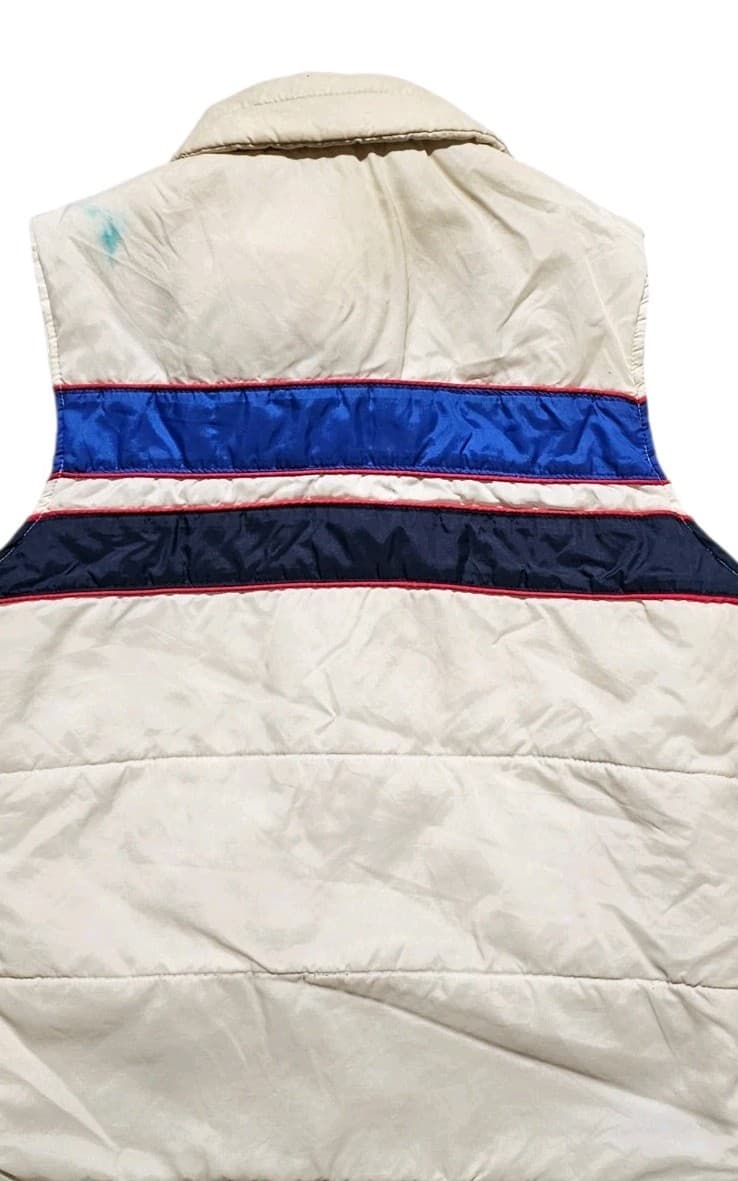 Vintage Camel White Blue And Red Men’s Puffer Vest Size Small - Thumbnail 6