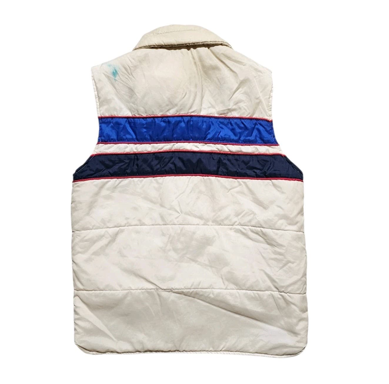 Vintage Camel White Blue And Red Men’s Puffer Vest Size Small - Thumbnail 5