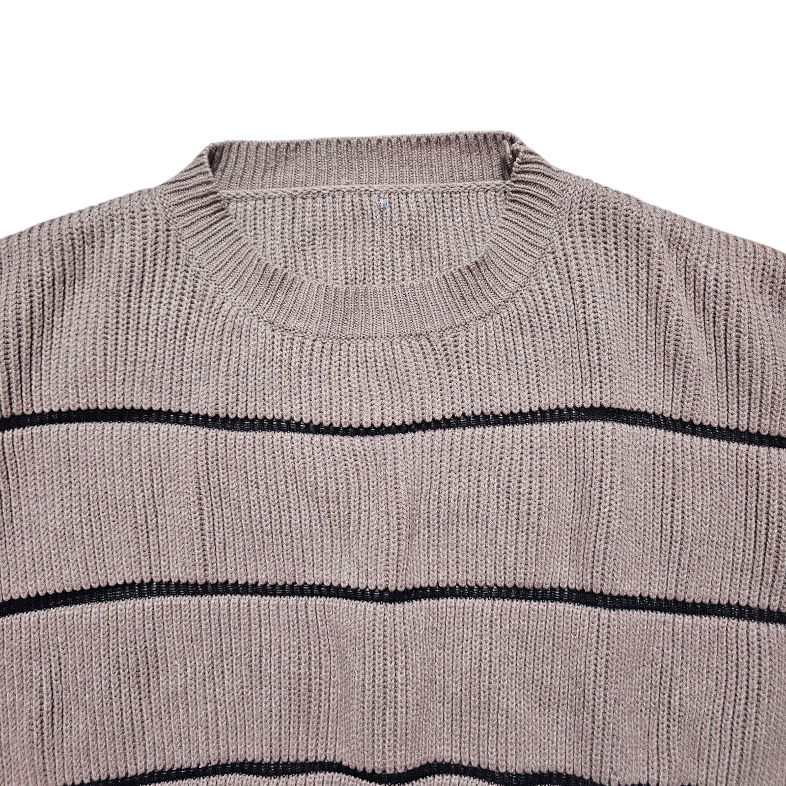 Charlotte Russe Women's Brown Black Knitted Crop Top Sweater - Size XL(No Tag) - Thumbnail 2