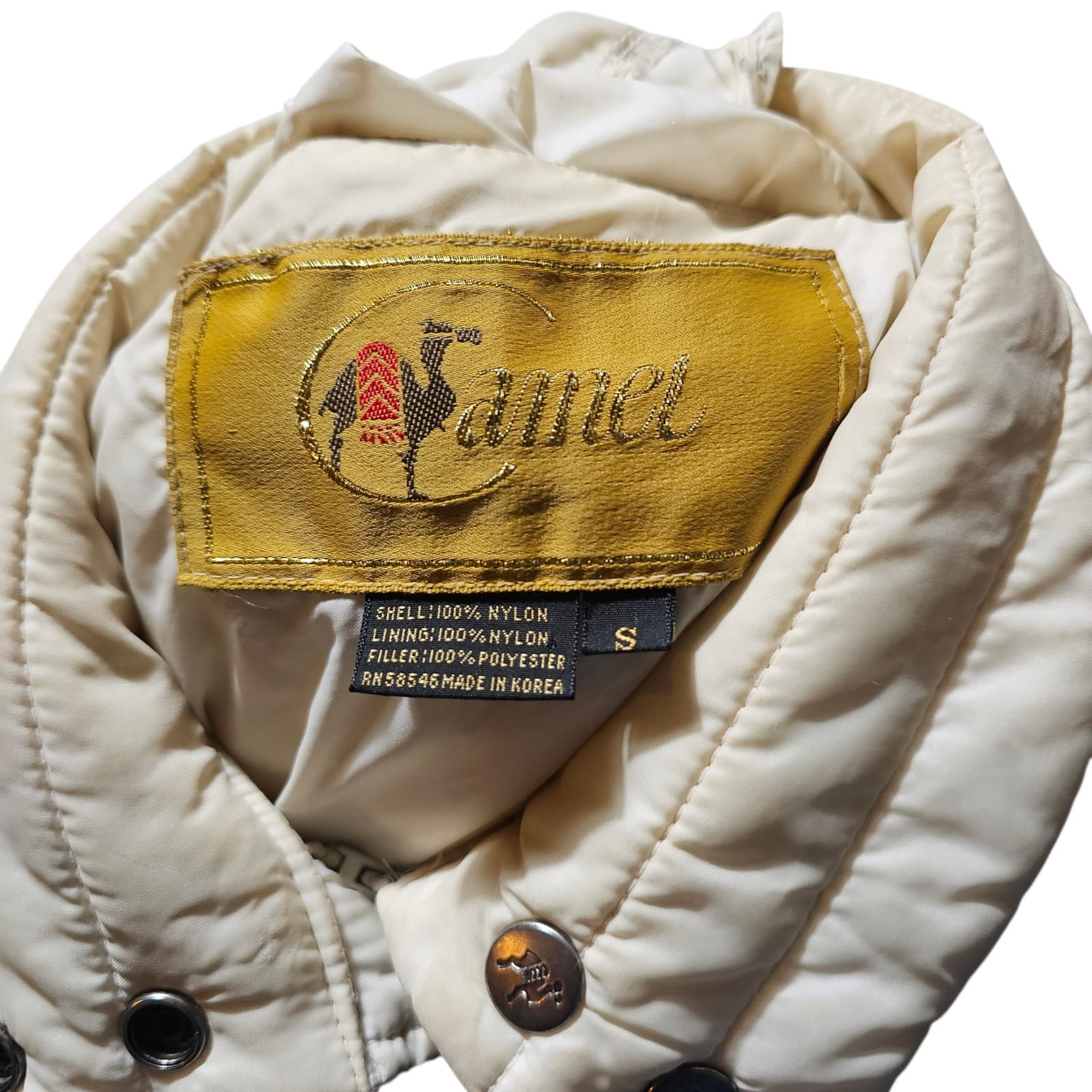 Vintage Camel White Blue And Red Men’s Puffer Vest Size Small - Thumbnail 14