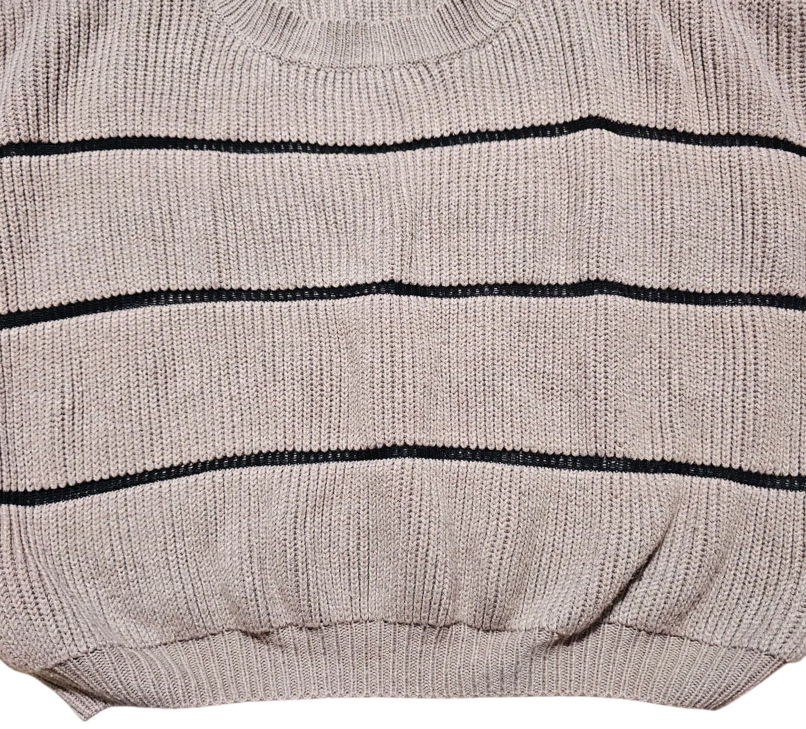 Charlotte Russe Women's Brown Black Knitted Crop Top Sweater - Size XL(No Tag) - Thumbnail 3