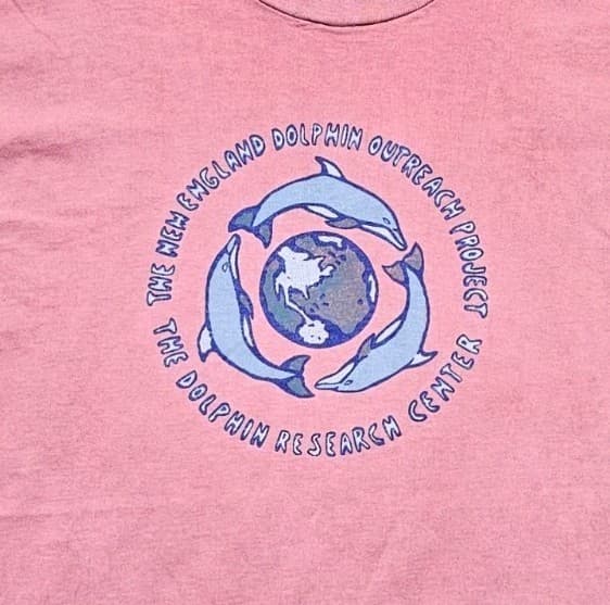 Vtg 90s Island Dolphin Outreach Project T-Shirt 2X Anvil SINGLE STITCH Thrashed - Thumbnail 4