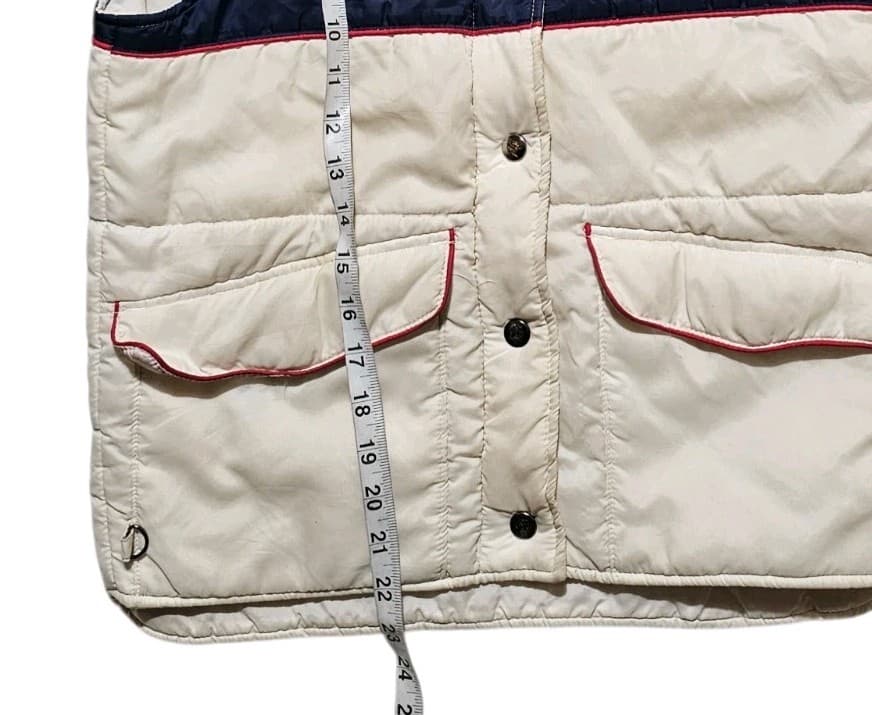 Vintage Camel White Blue And Red Men’s Puffer Vest Size Small - Thumbnail 7
