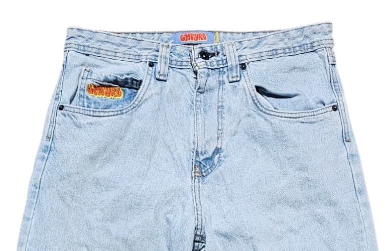 Empyre Skate Jeans Light Wash Baggy 30x29 Y2K Skater Grunge - Thumbnail 3