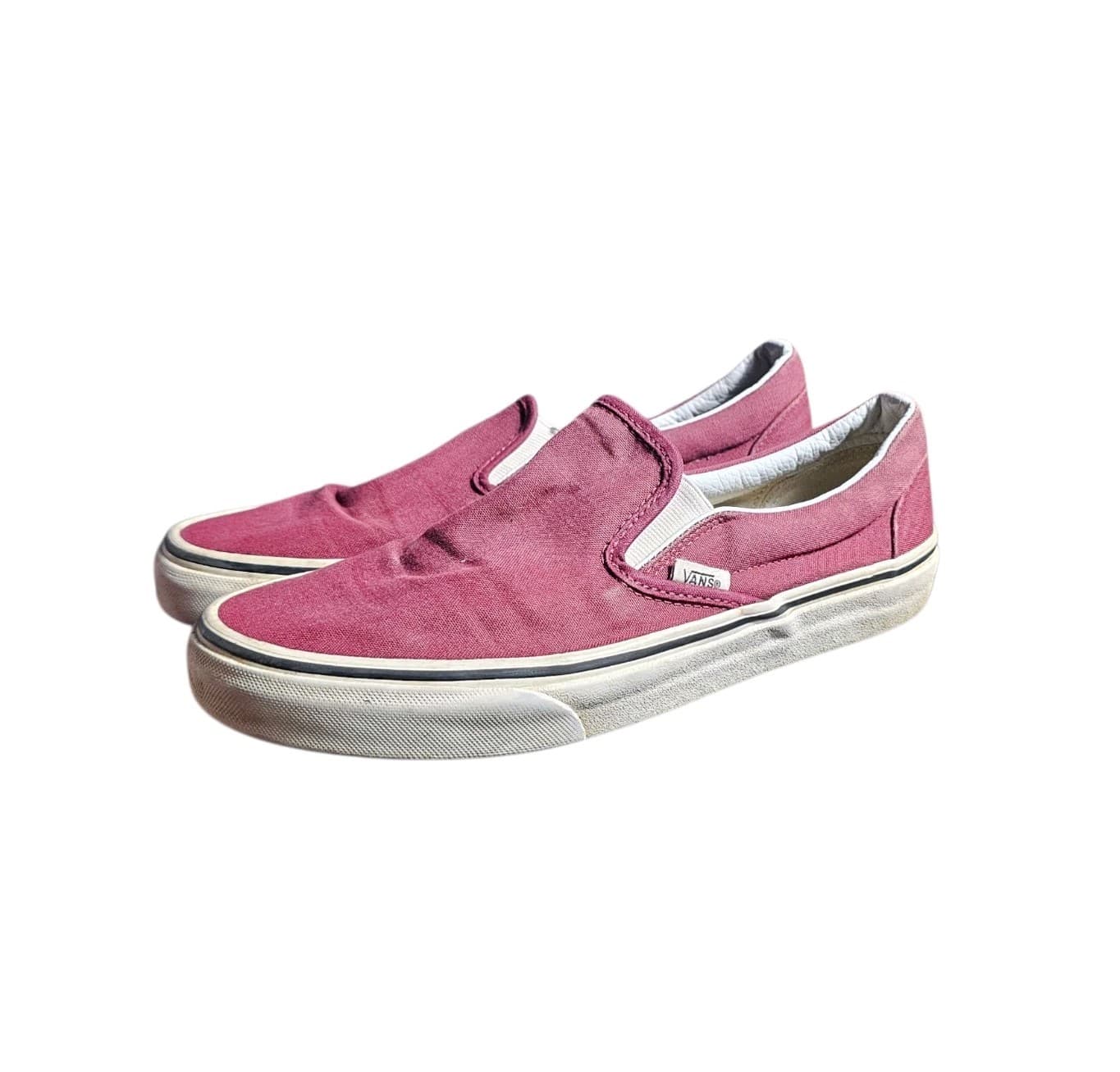 Vans Classic Slip On Shoes Mens 7 Women 8.5 Color Moroon In Good Condition.