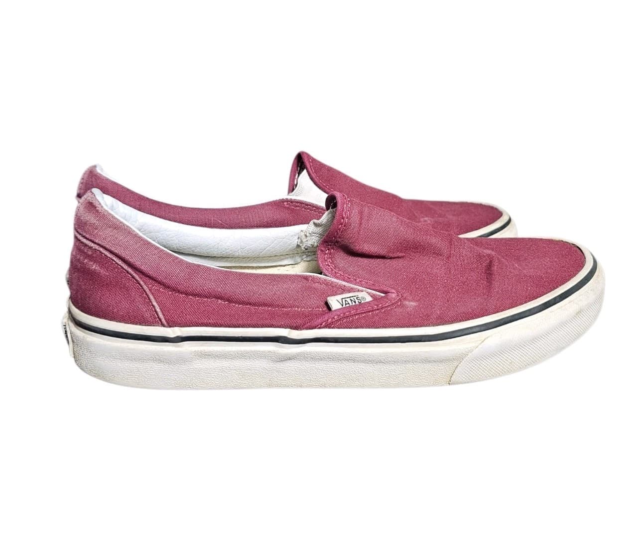Vans Classic Slip On Shoes Mens 7 Women 8.5 Color Moroon In Good Condition. - Thumbnail 5