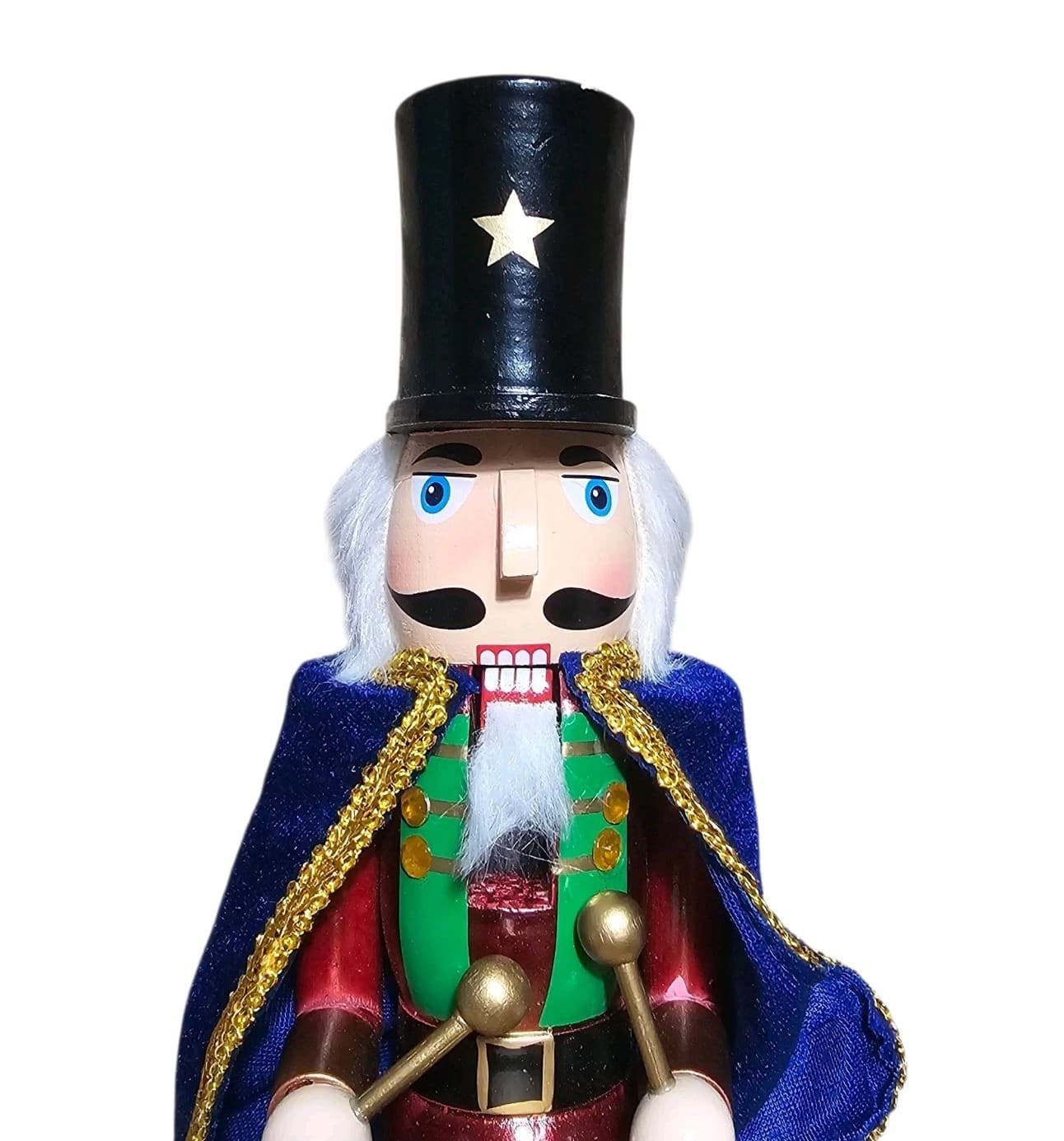 15” Christmas Wooden Nutcracker Drummer,hand painted,with mouth Opening Action - Thumbnail 4