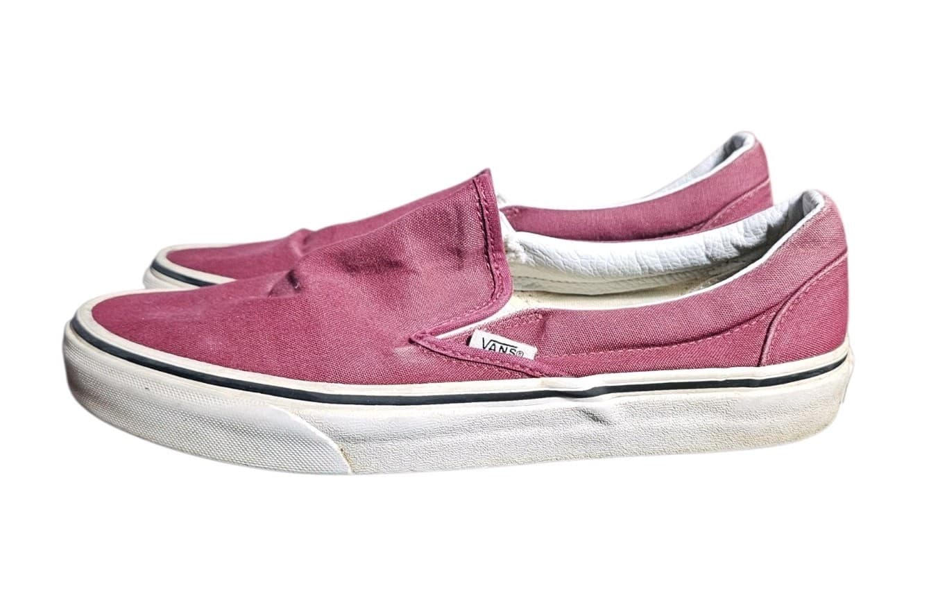 Vans Classic Slip On Shoes Mens 7 Women 8.5 Color Moroon In Good Condition. - Thumbnail 3