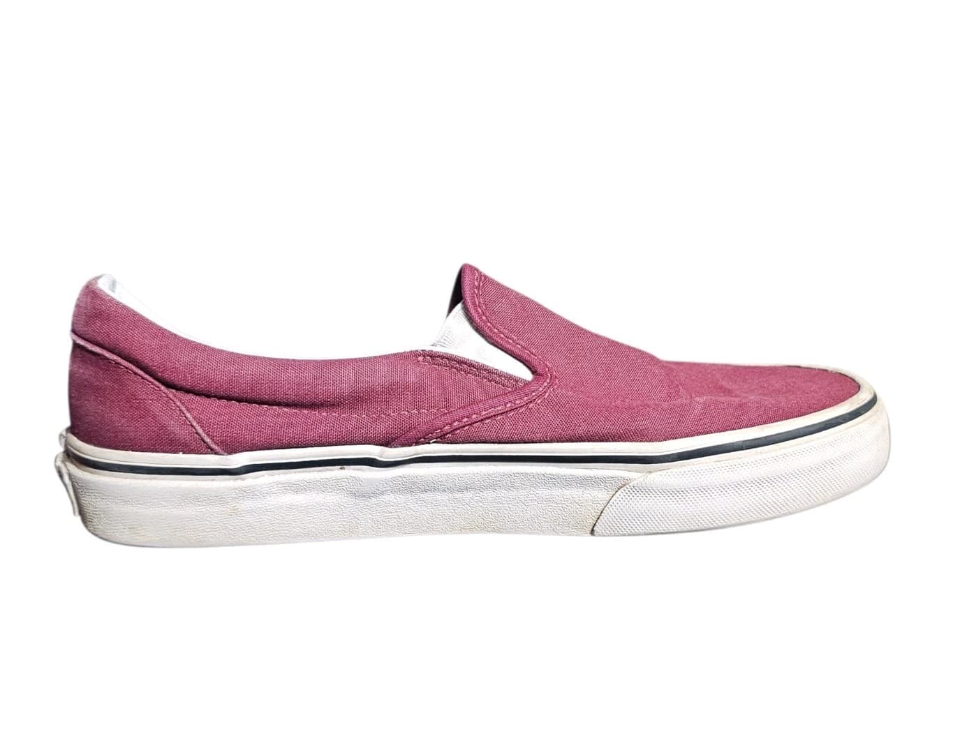 Vans Classic Slip On Shoes Mens 7 Women 8.5 Color Moroon In Good Condition. - Thumbnail 8