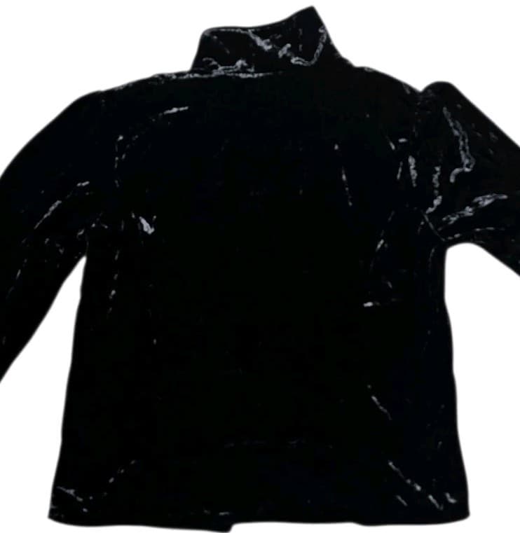 Coco Crushed Velvet Moto Jacket Women Juniors L Black Floral Embroidered Disney - Thumbnail 6