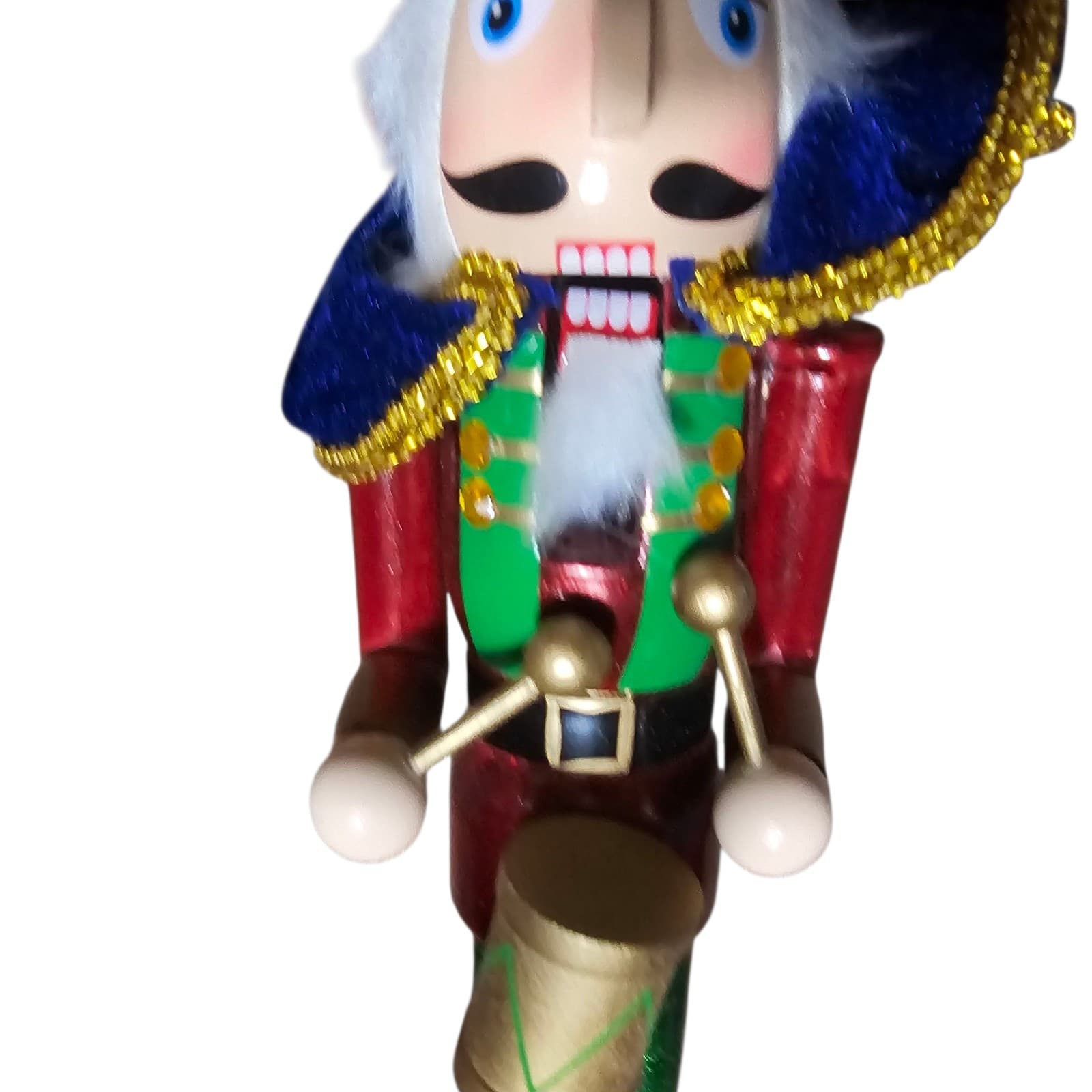 15” Christmas Wooden Nutcracker Drummer,hand painted,with mouth Opening Action - Thumbnail 10