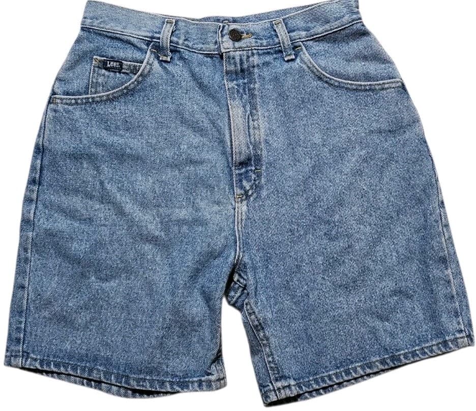 Lee 375-5791 Women's Classic Relaxed Fit Denim Shorts Size 12p Vintage USA - Thumbnail 2