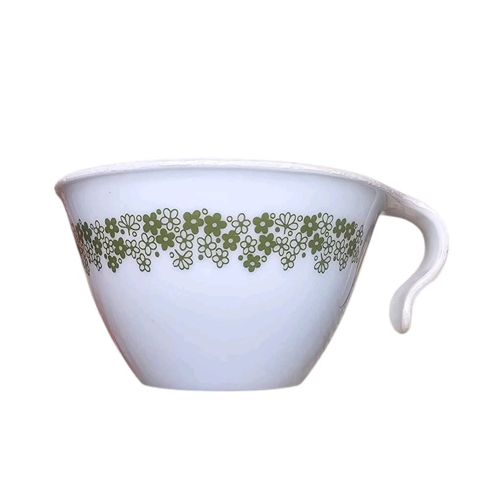 Corning Ware Corelle Spring Blossom Crazy Daisy Green Hook Handle Cup