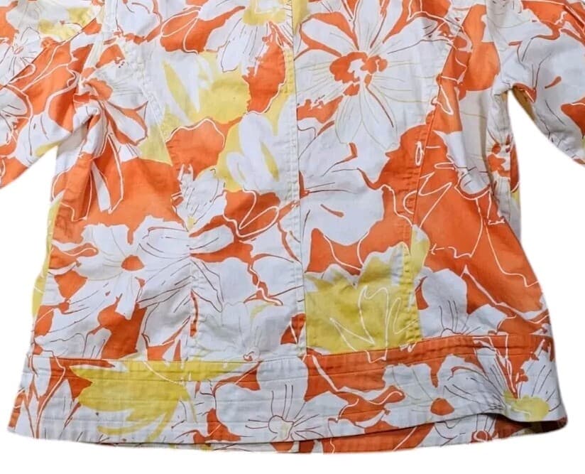 Coldwater Creek Floral Button Up Jacket Womans Size 14 - Thumbnail 12