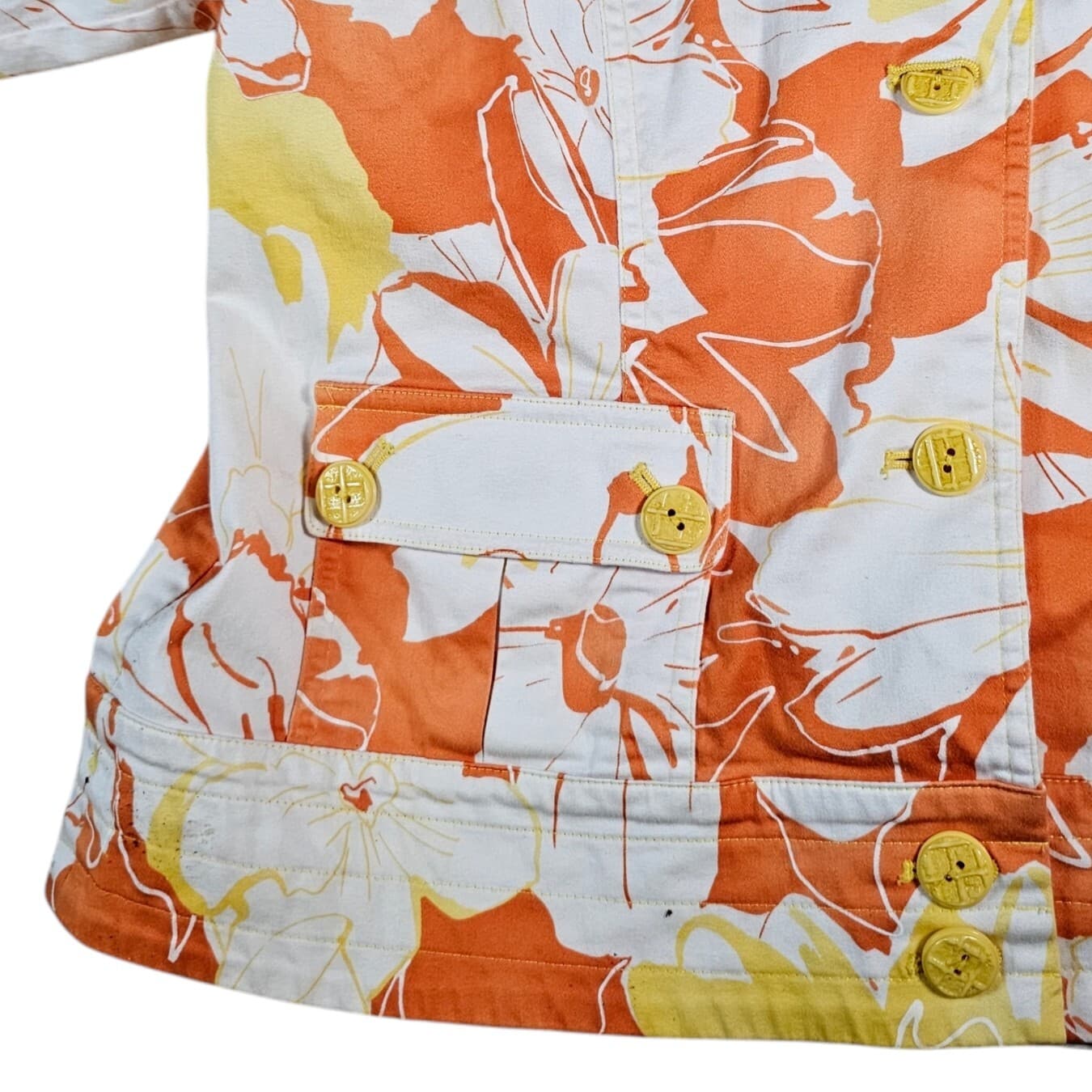 Coldwater Creek Floral Button Up Jacket Womans Size 14 - Thumbnail 4